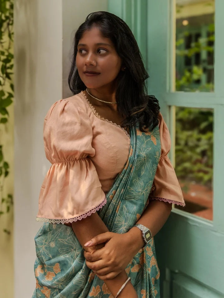 Bridgerton's Peach Blouse