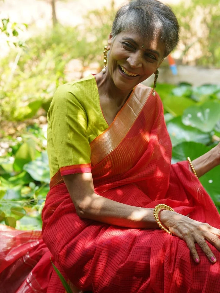 Ruby Radiance Saree