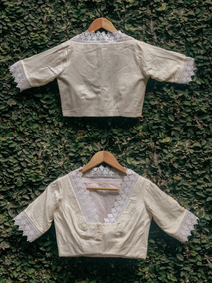 Laced Snow white Blouse