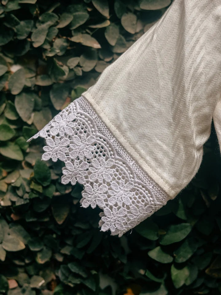 Laced Snow white Blouse