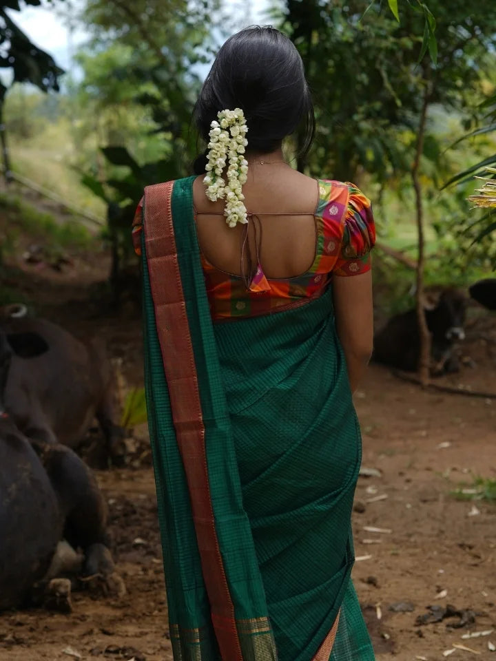 Green Garnet Saree