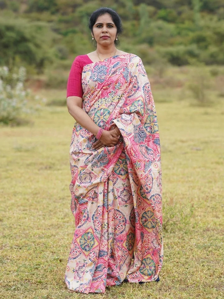 Peachy Blush Saree