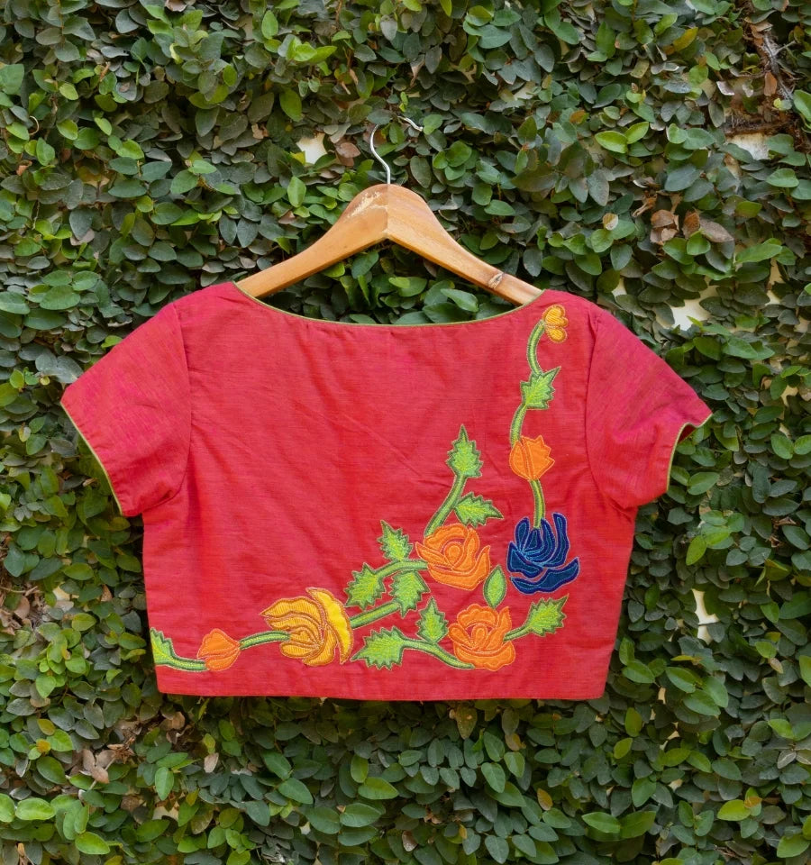 Pink Wood Pattern Blouse