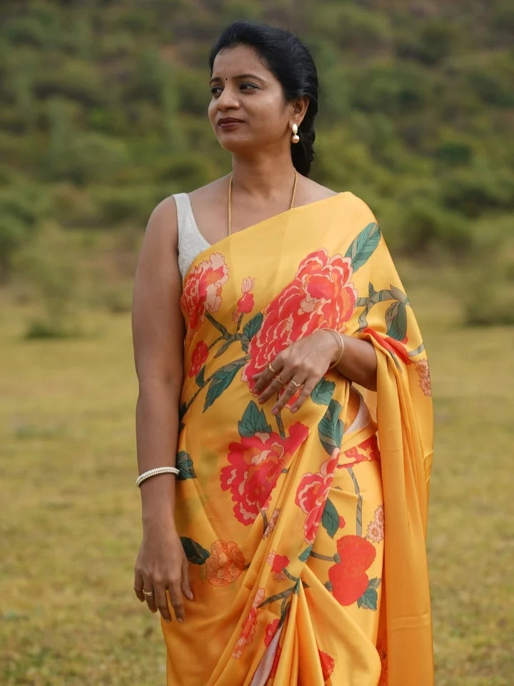 Floral Sunshine Saree