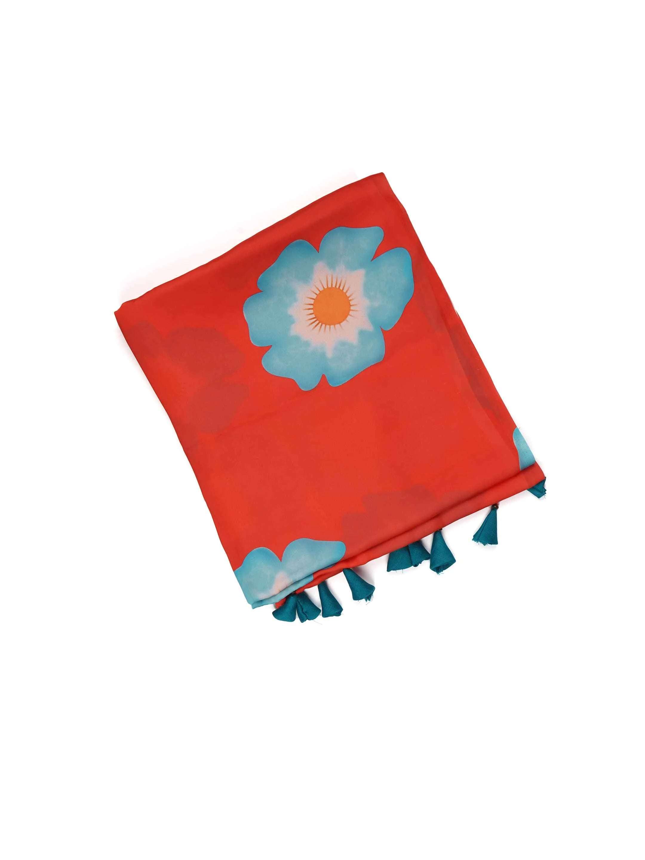 Tangerine Petals Saree