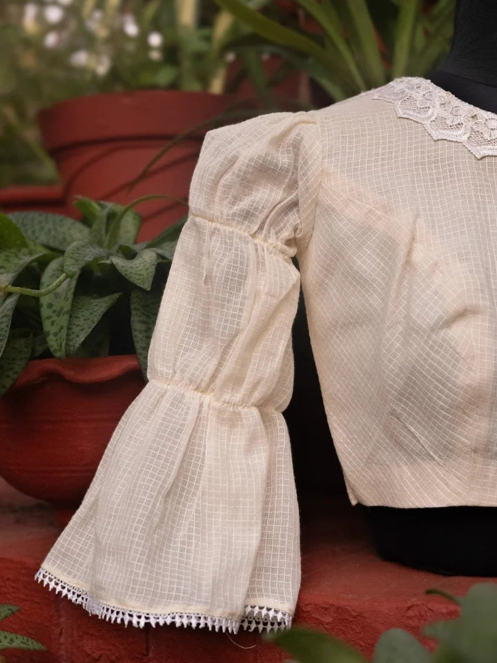 White Forest Ruffles Blouse
