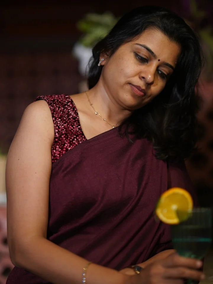 Maroon Majesty Saree