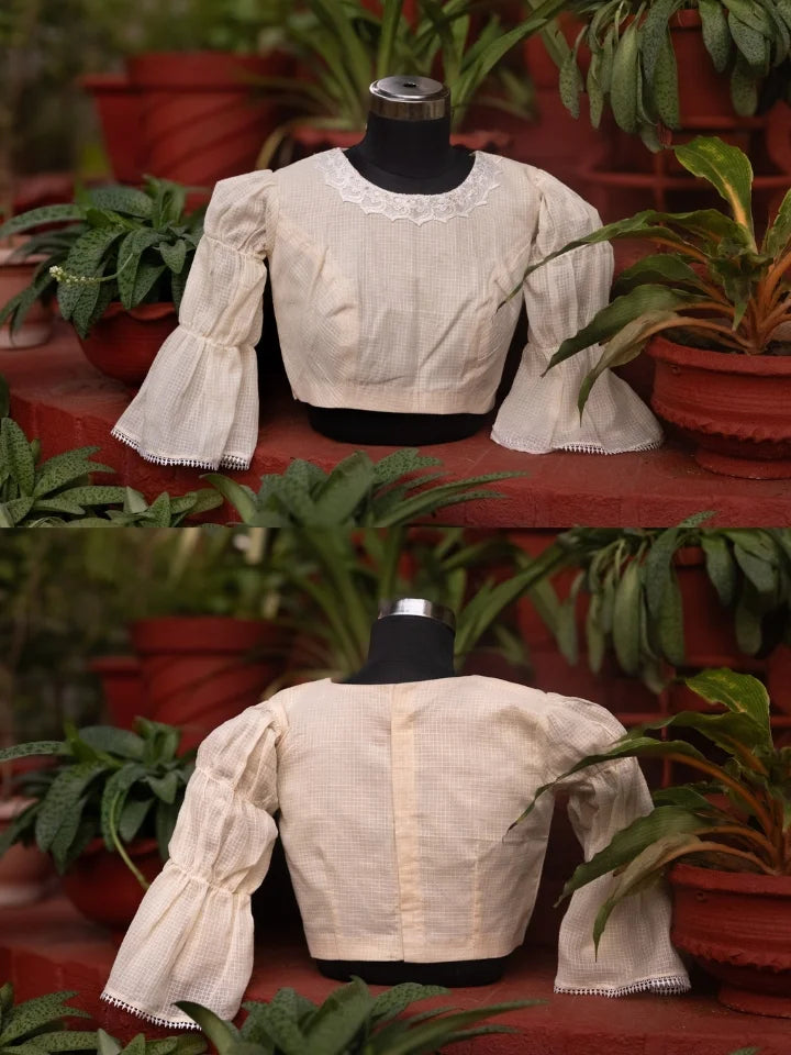 White Forest Ruffles Blouse