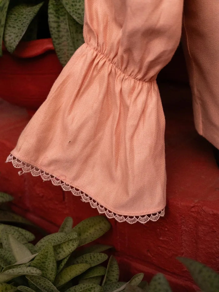 Bridgerton's Peach Blouse