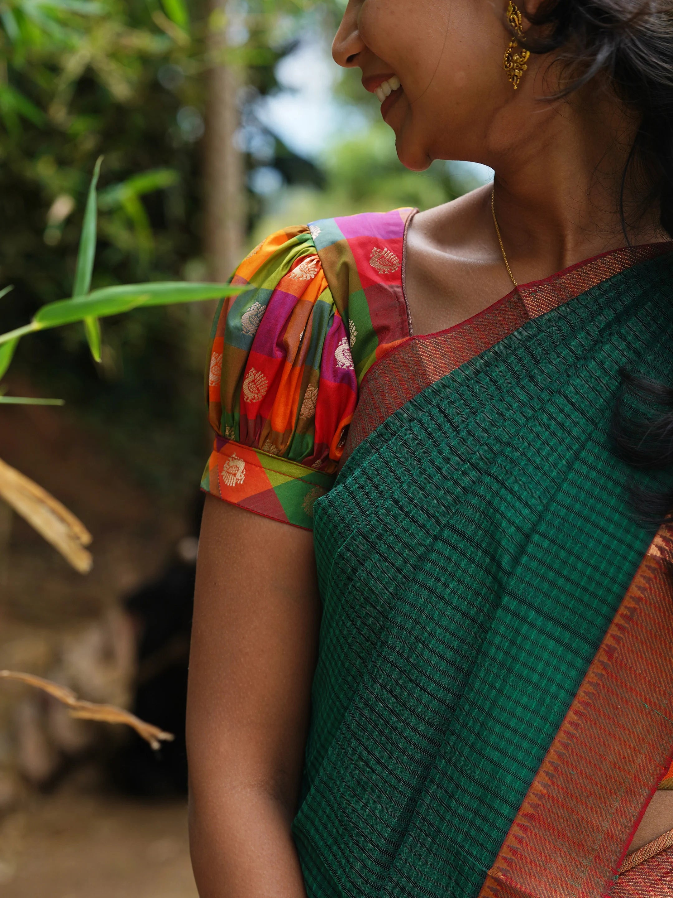 Green Garnet Saree