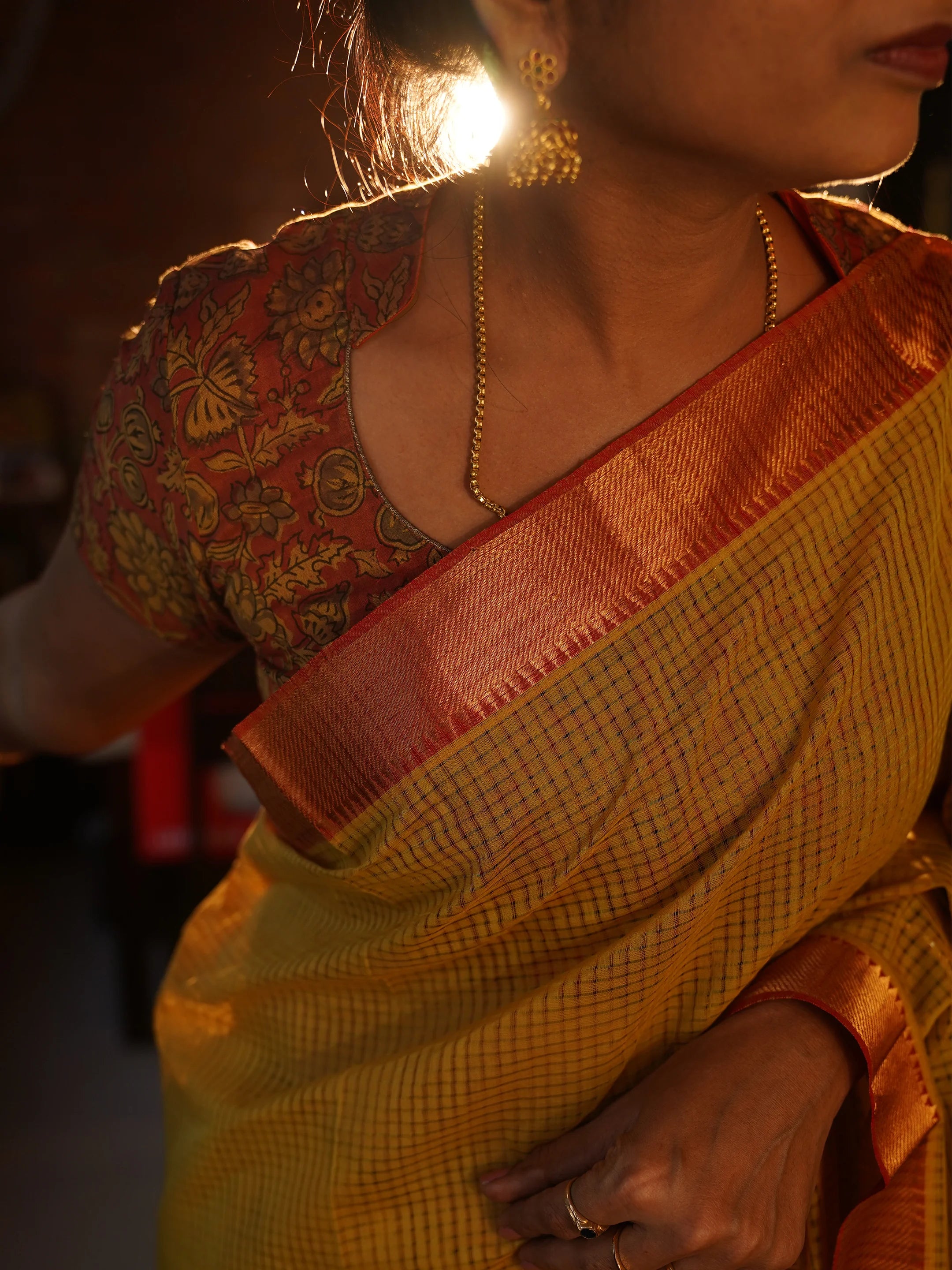 Sunset Splendor Saree