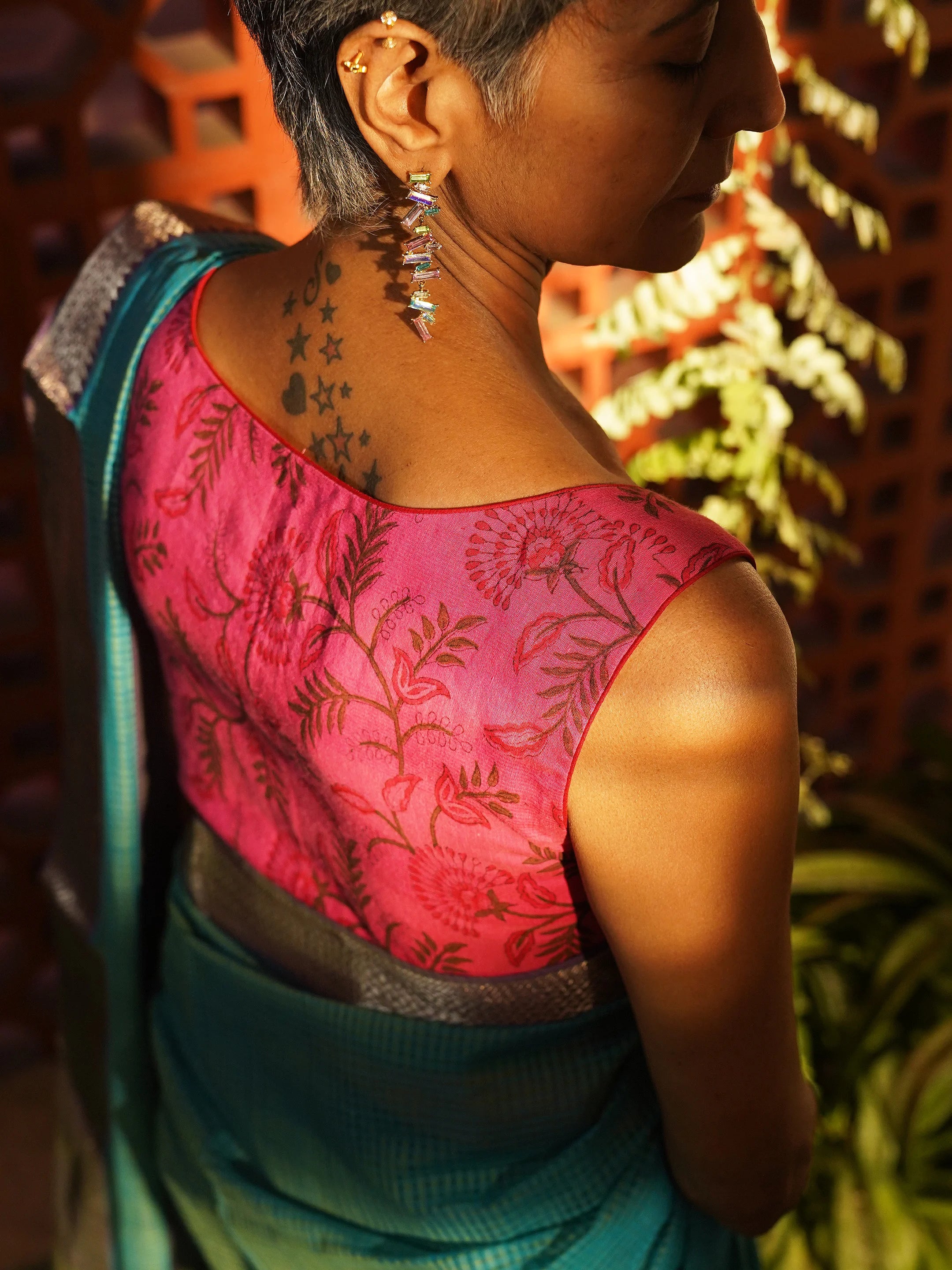 Fuchsia Flora Blouse