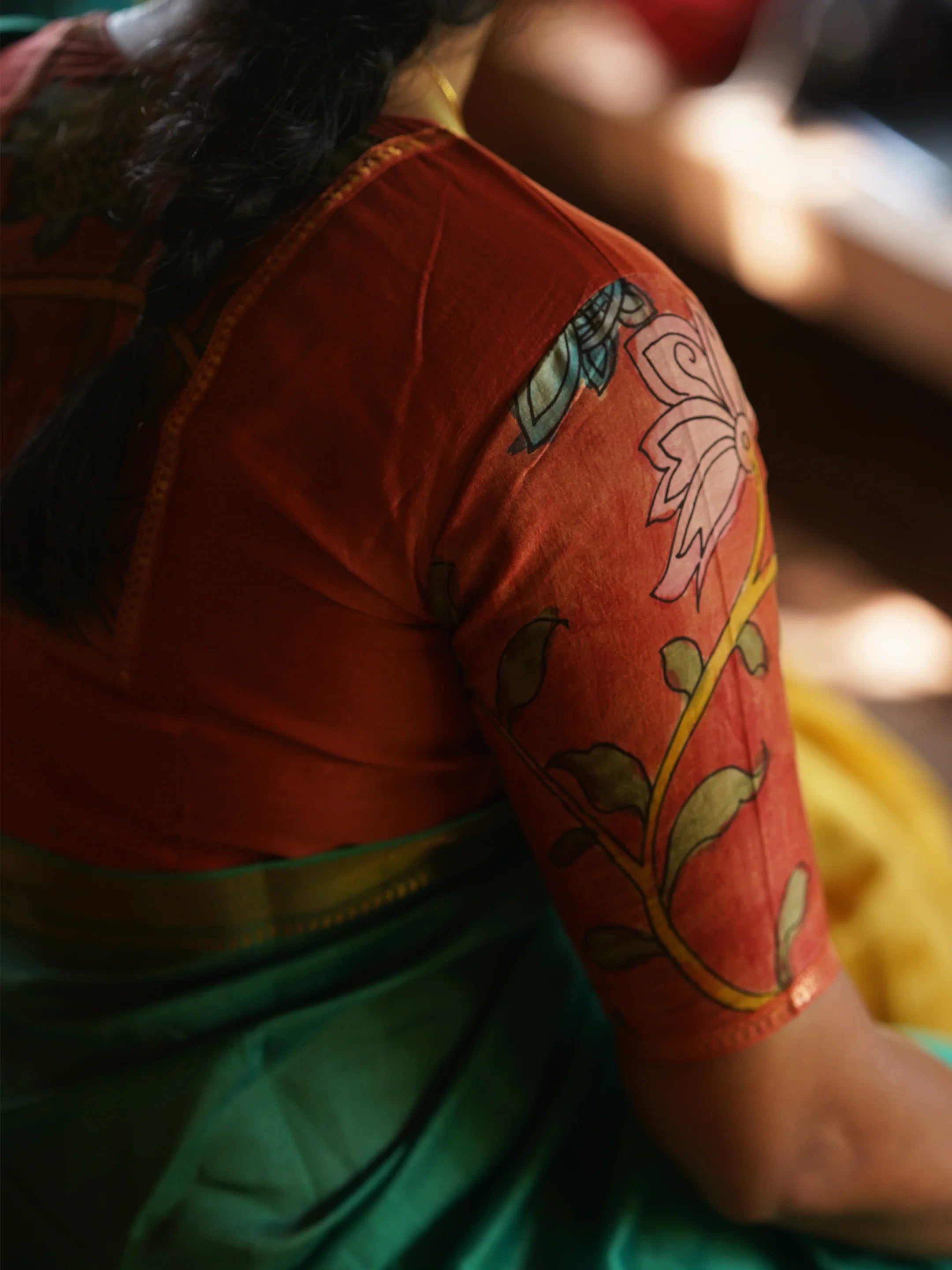 Emerald Elegance Saree