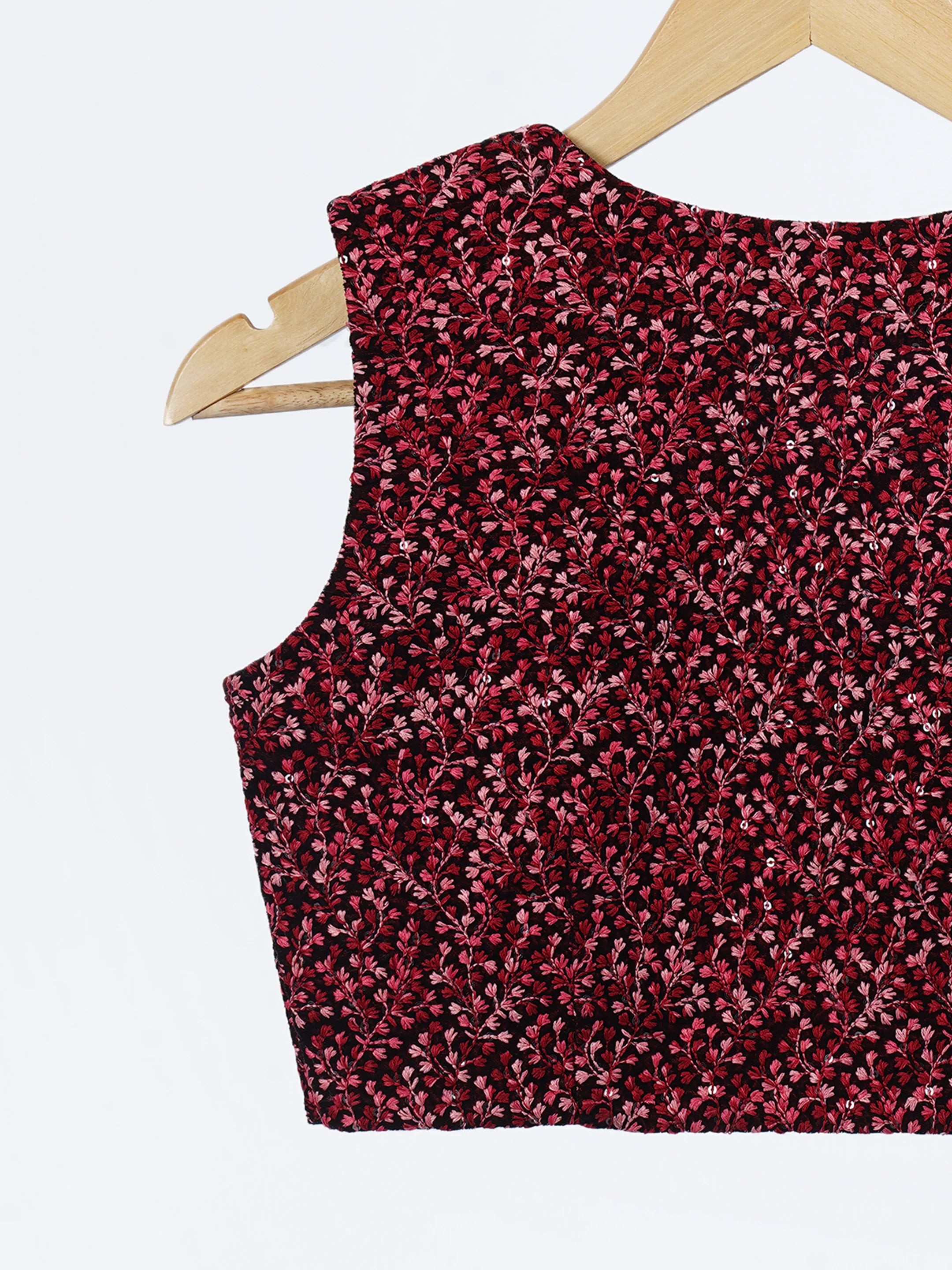 Red Velvet Blouse