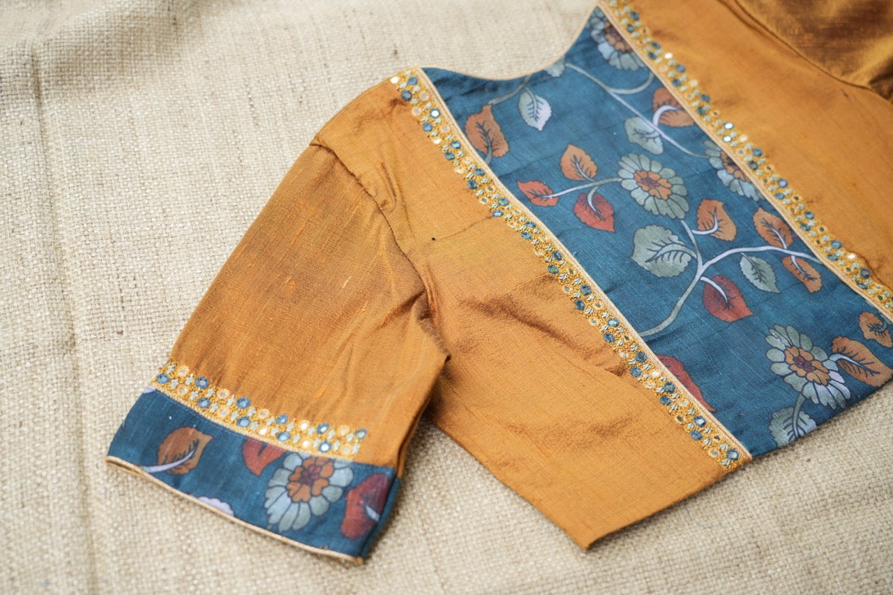 Oil Mustard Peacock Blue