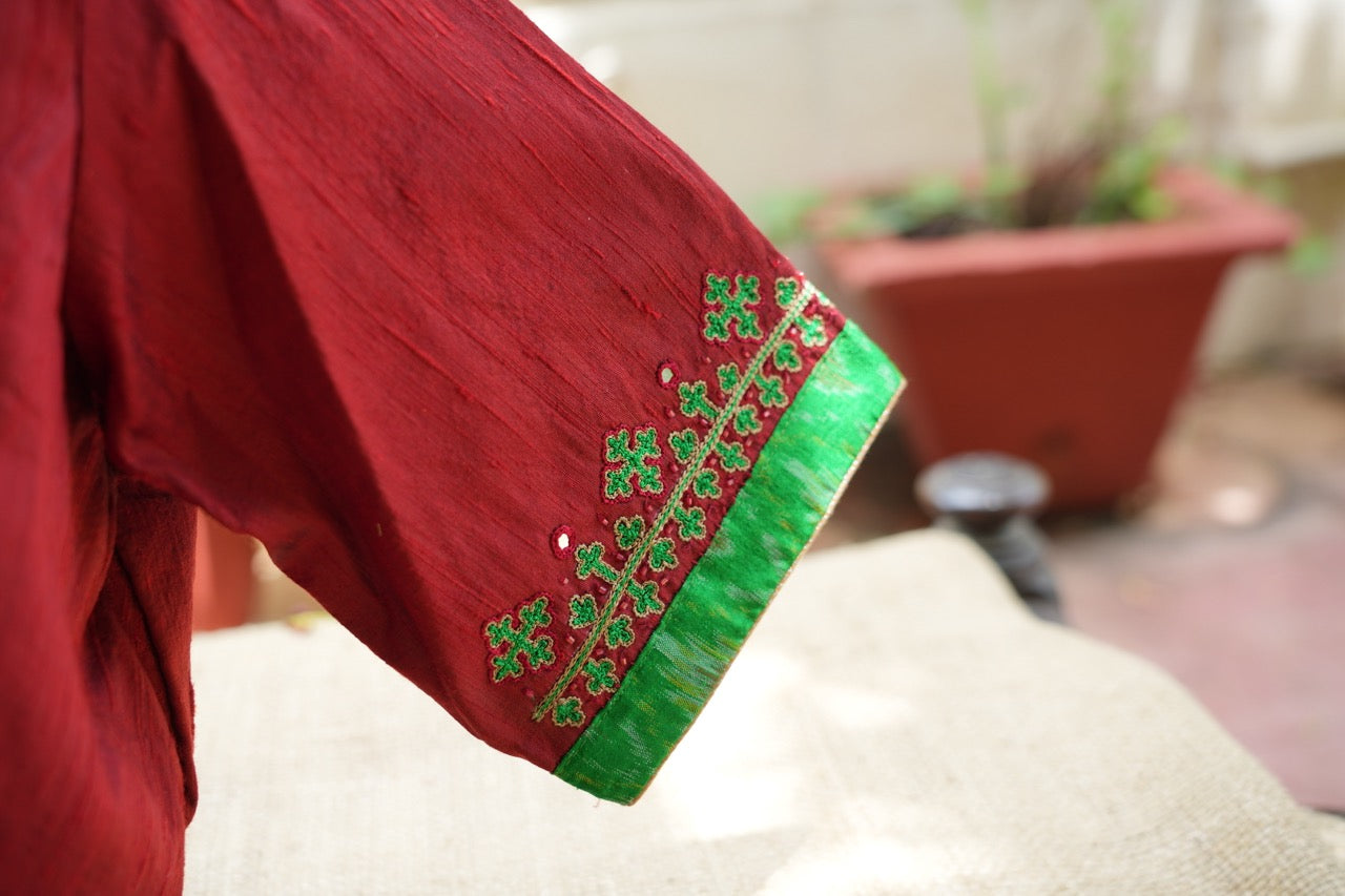 Festive Maroon Green