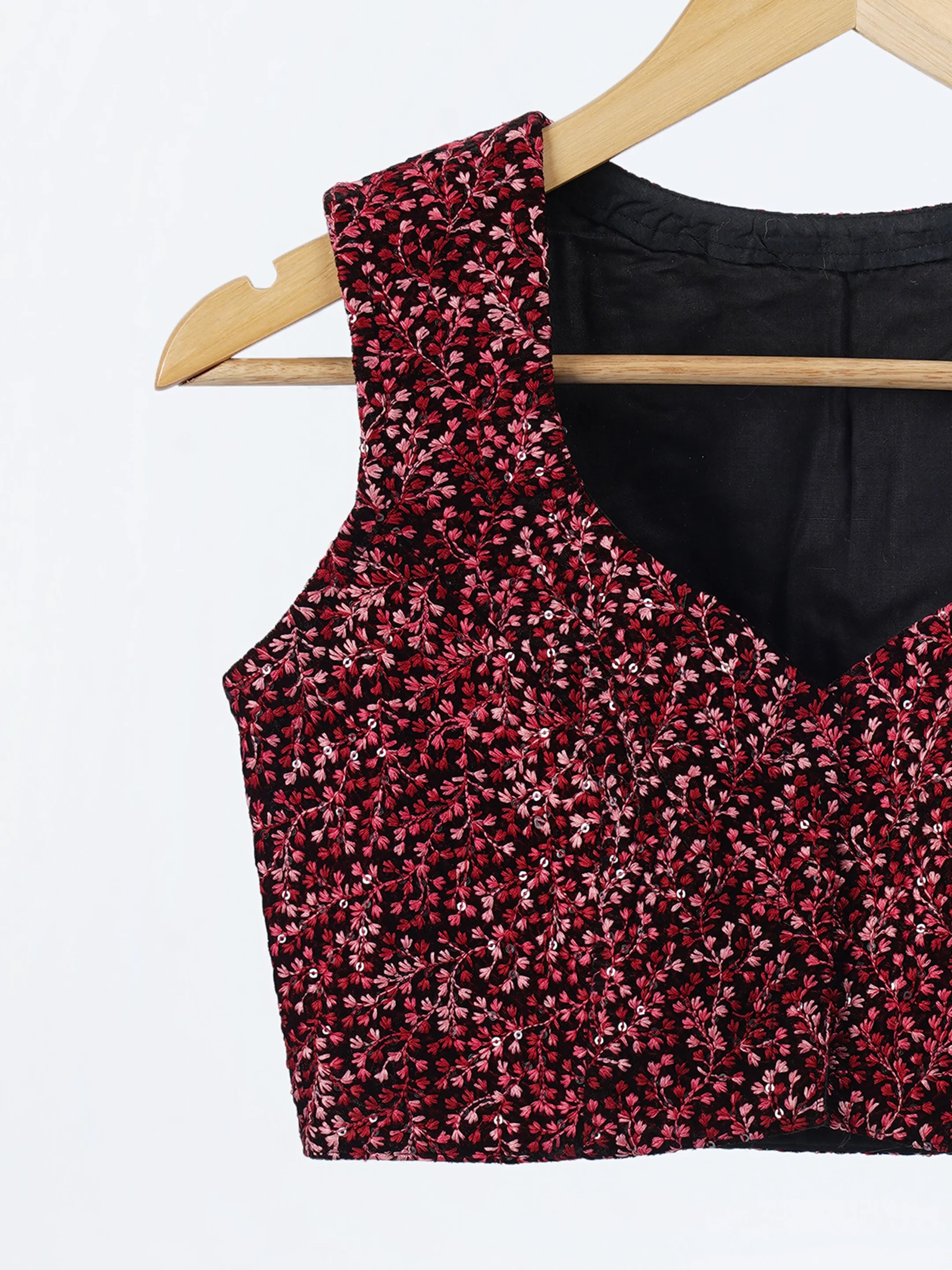 Red Velvet Blouse