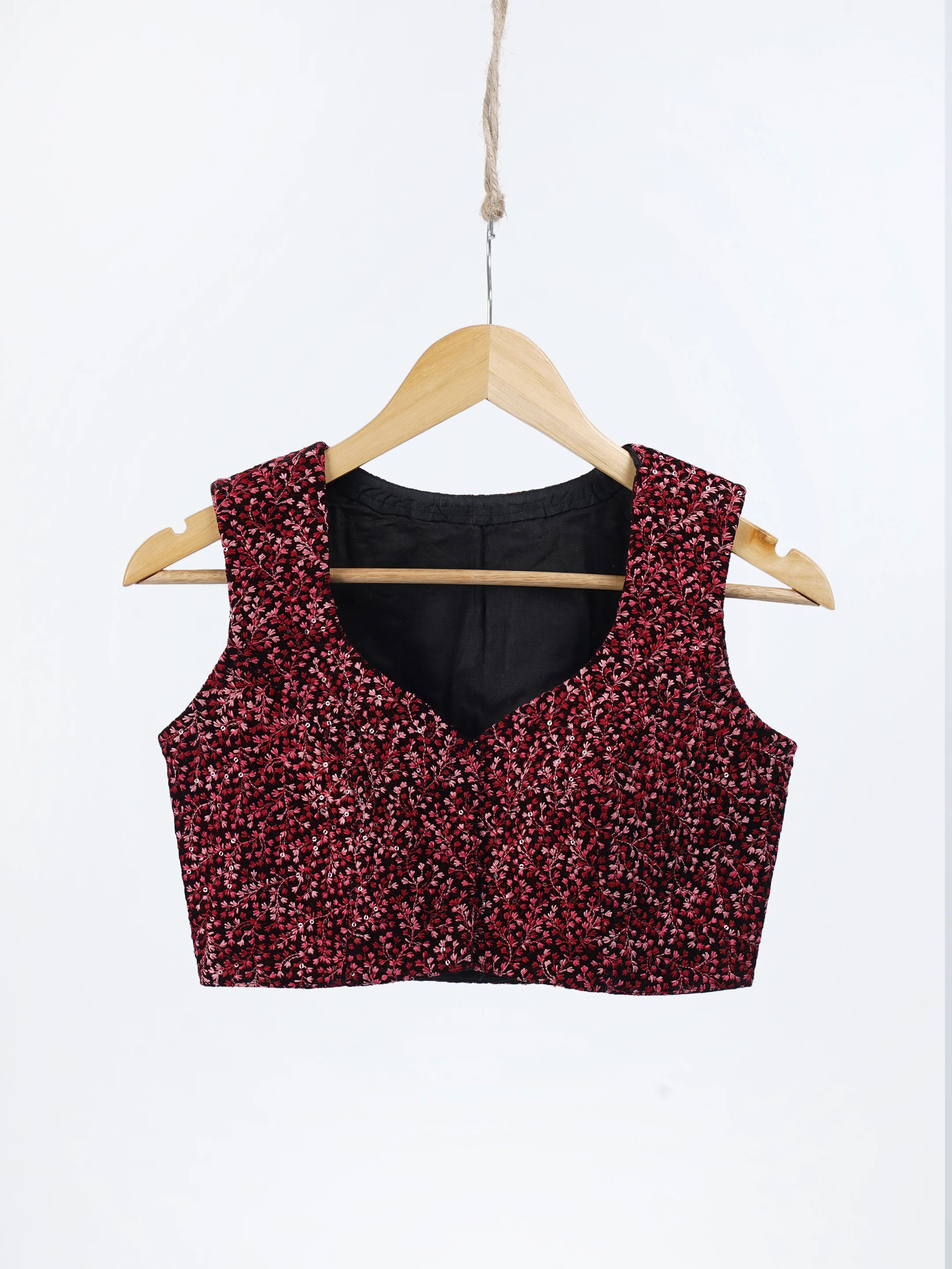 Red Velvet Blouse