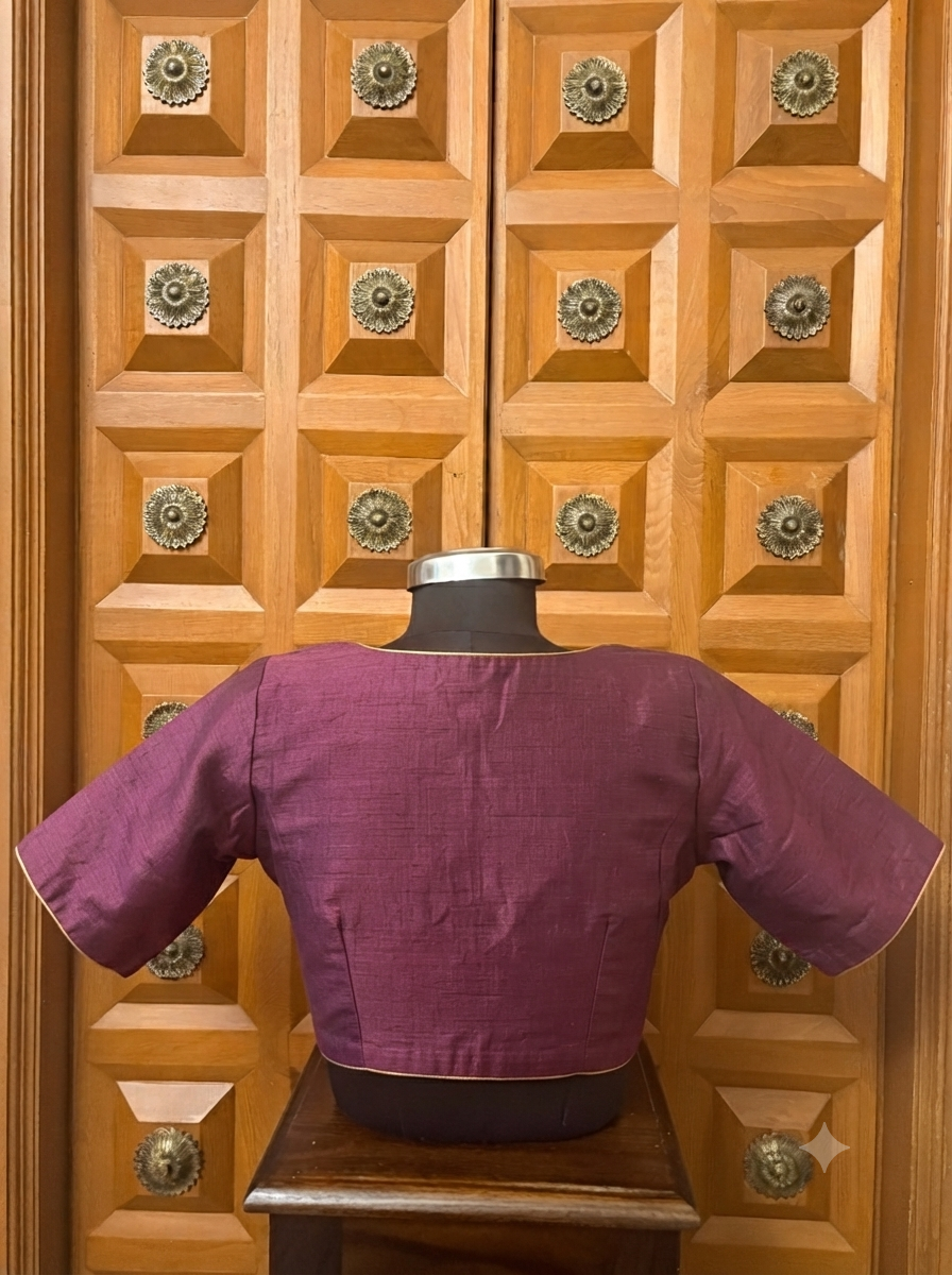 Solids Ethnic - V Neck -Mulberry ES