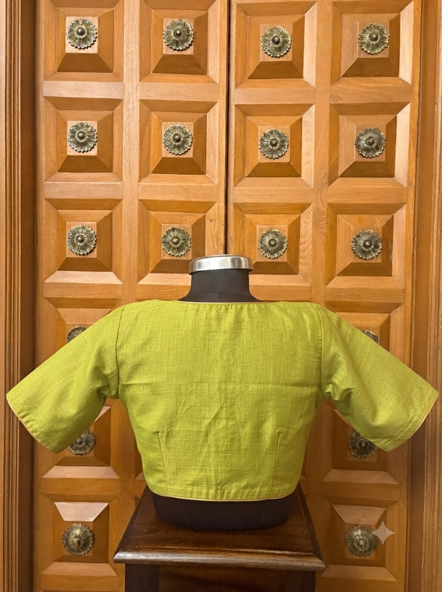 Solids Ethnic - V Neck -Lime ES