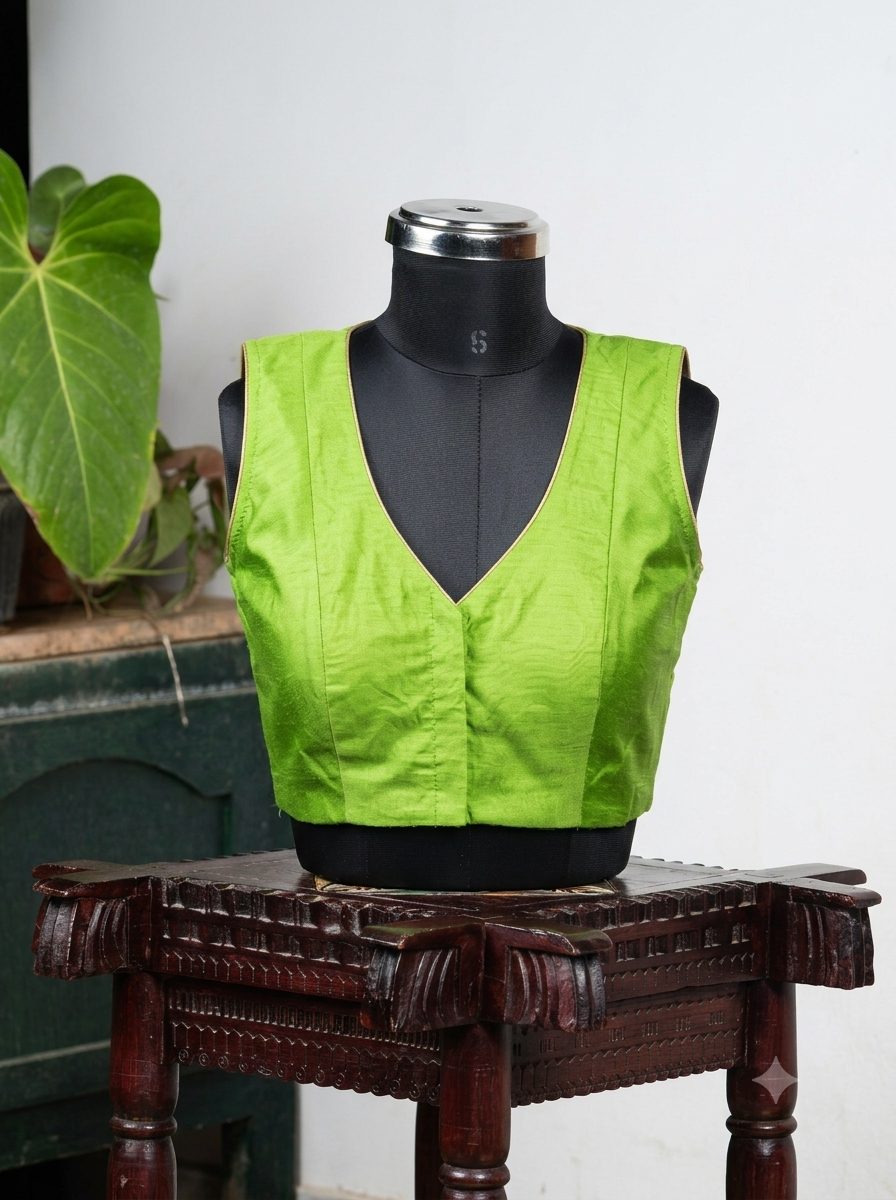 Solids Ethnic - V Neck -Lime SL