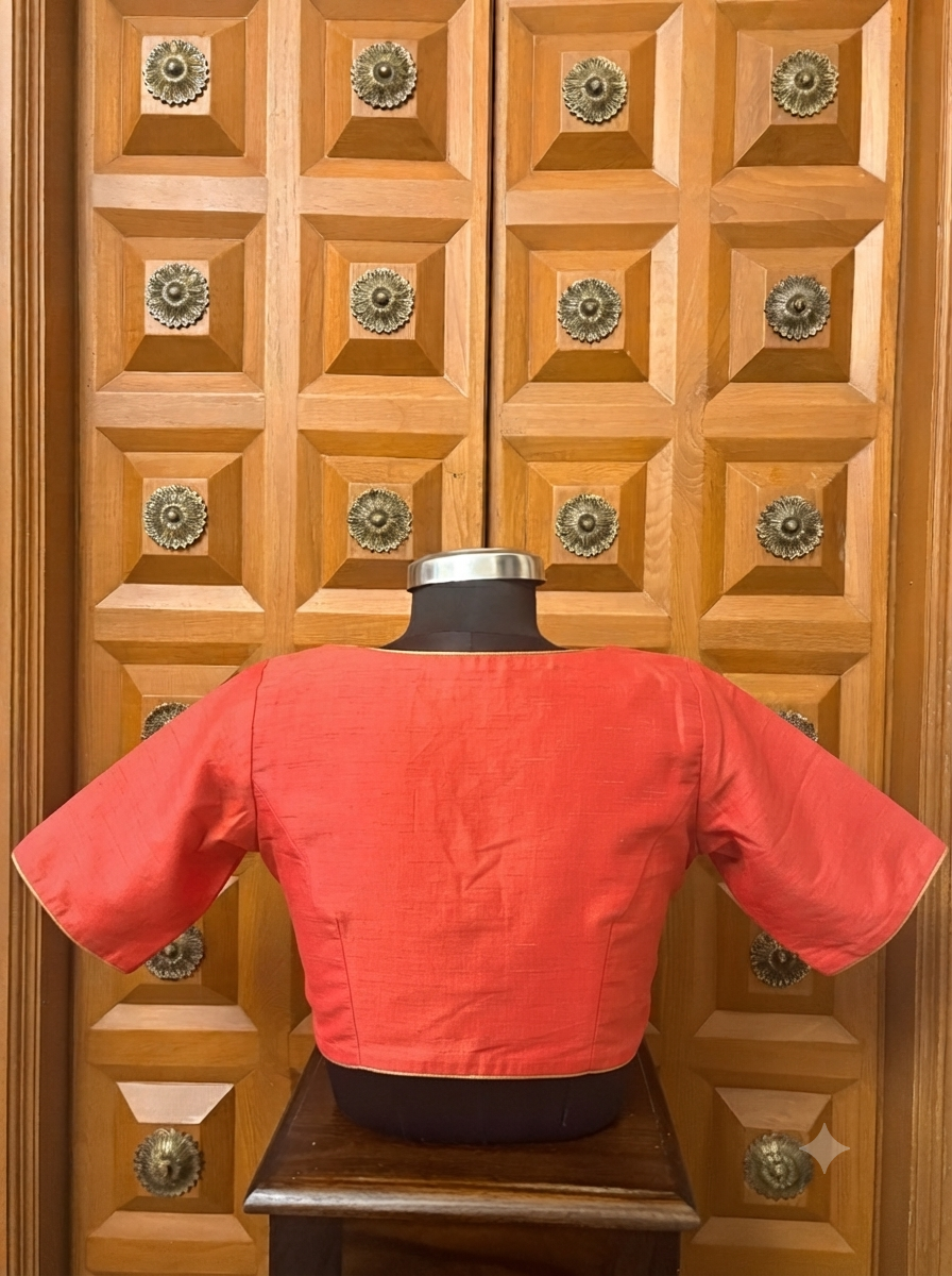 Solids Ethnic - V Neck - Coral ES