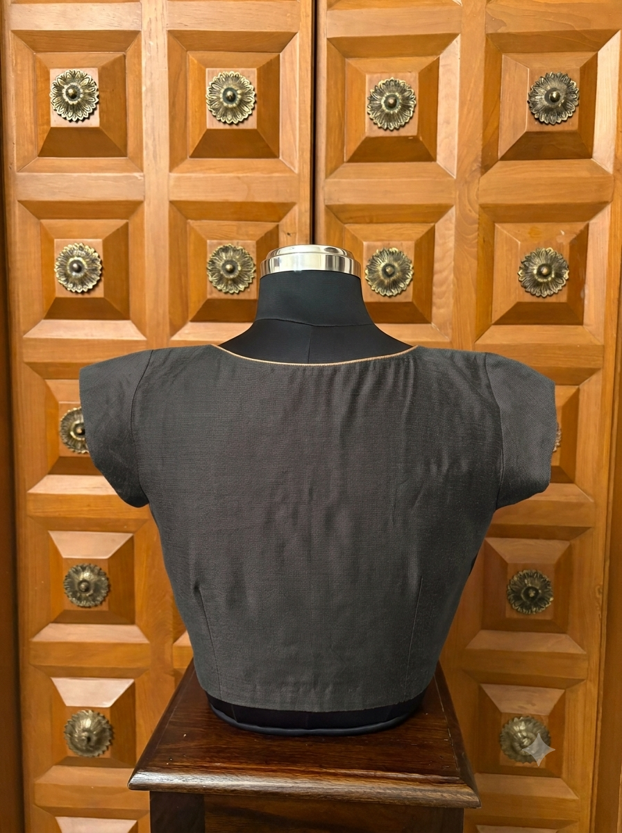 Solids Ethnic - V Neck -Charcoal CS