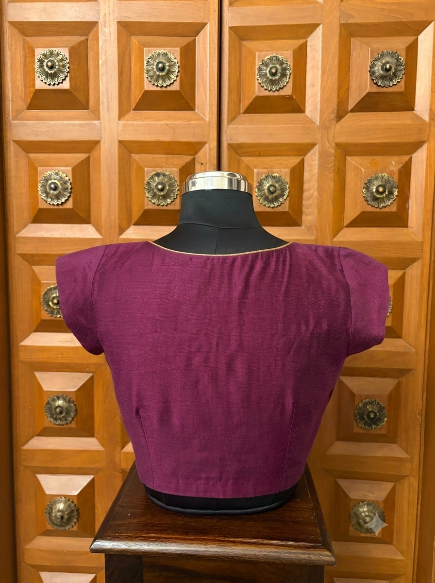 Solids Ethnic - V Neck -Mulberry CS