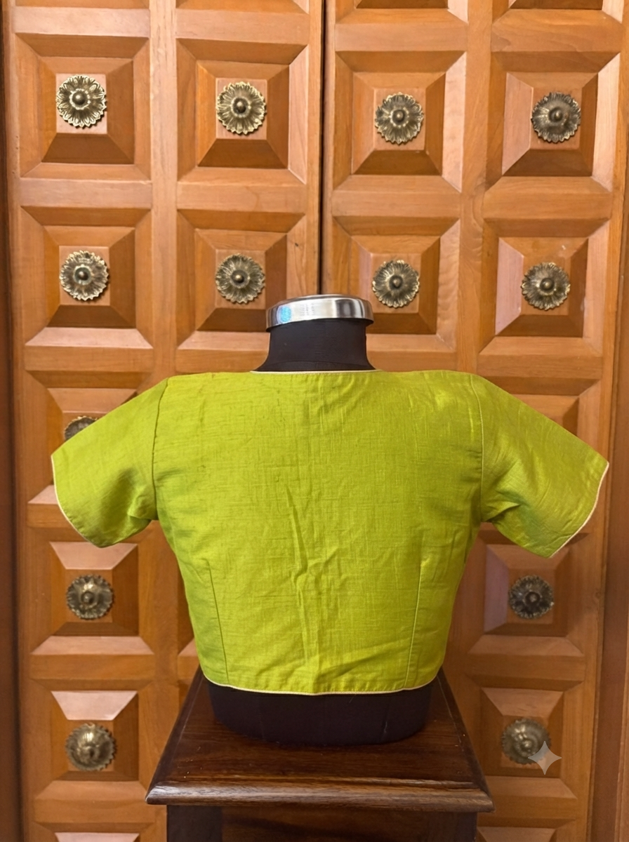 Solids Ethnic - V Neck -Lime MS