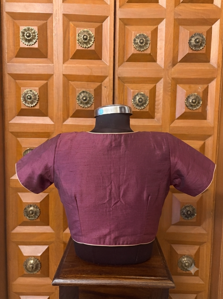Solids Ethnic - V Neck -Mulberry MS