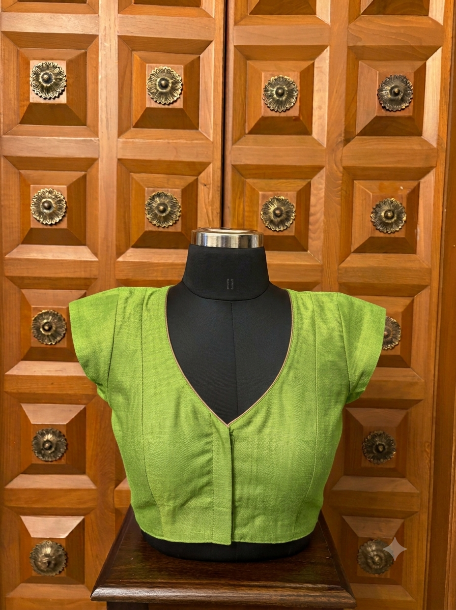 Solids Ethnic - V Neck -Lime CS