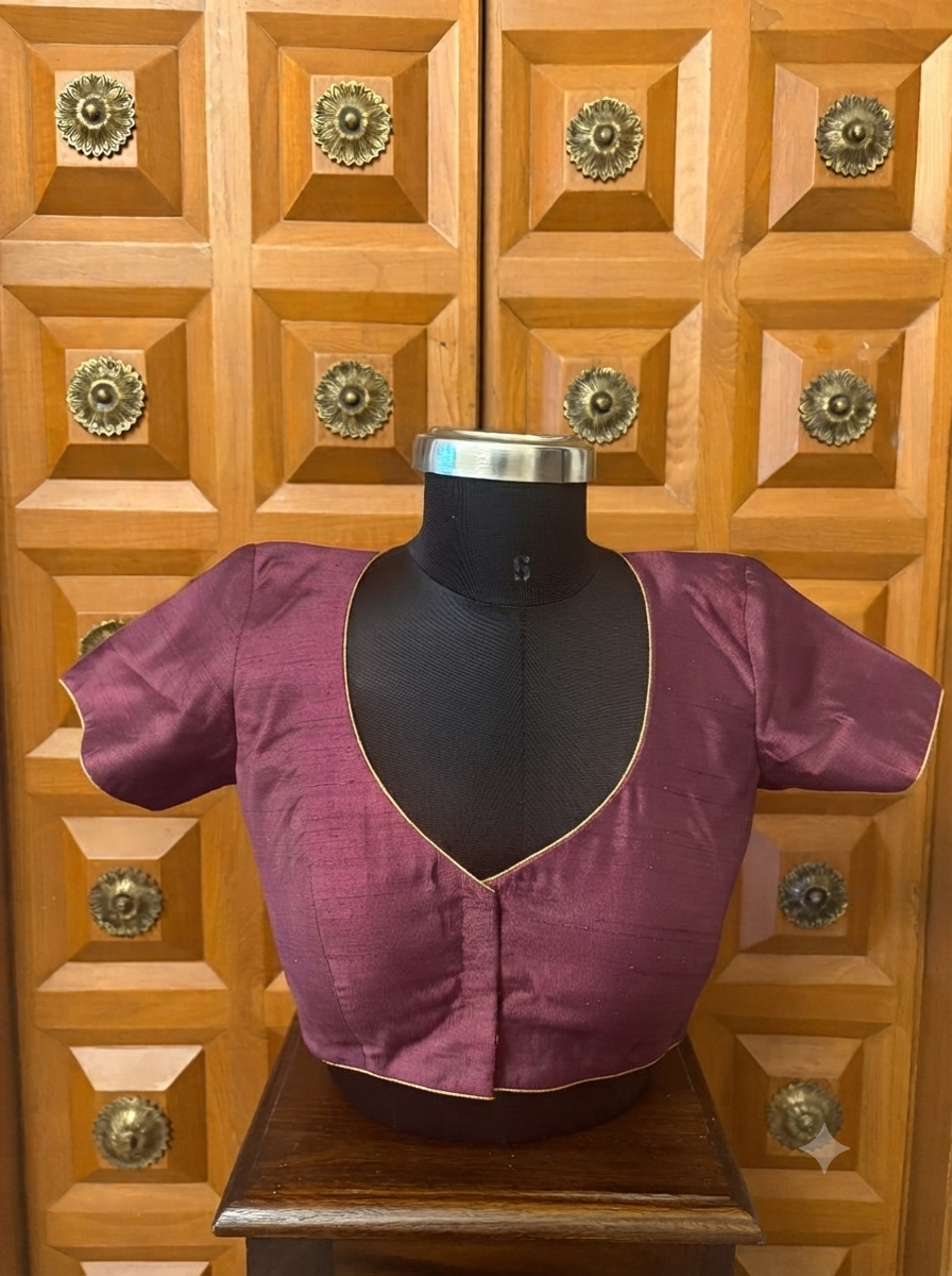 Solids Ethnic - V Neck -Mulberry MS