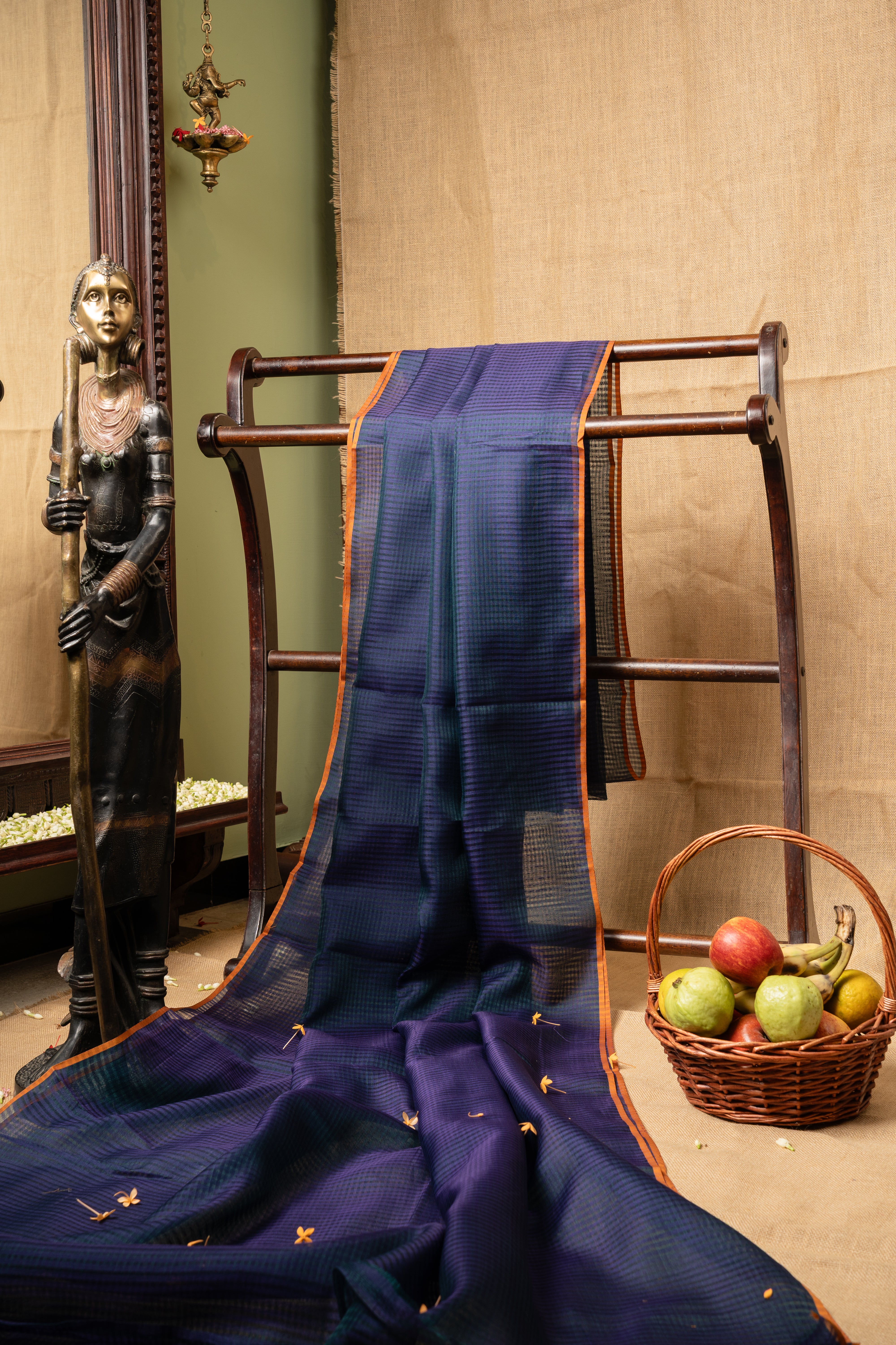 Organza Cascade - Navy Blue