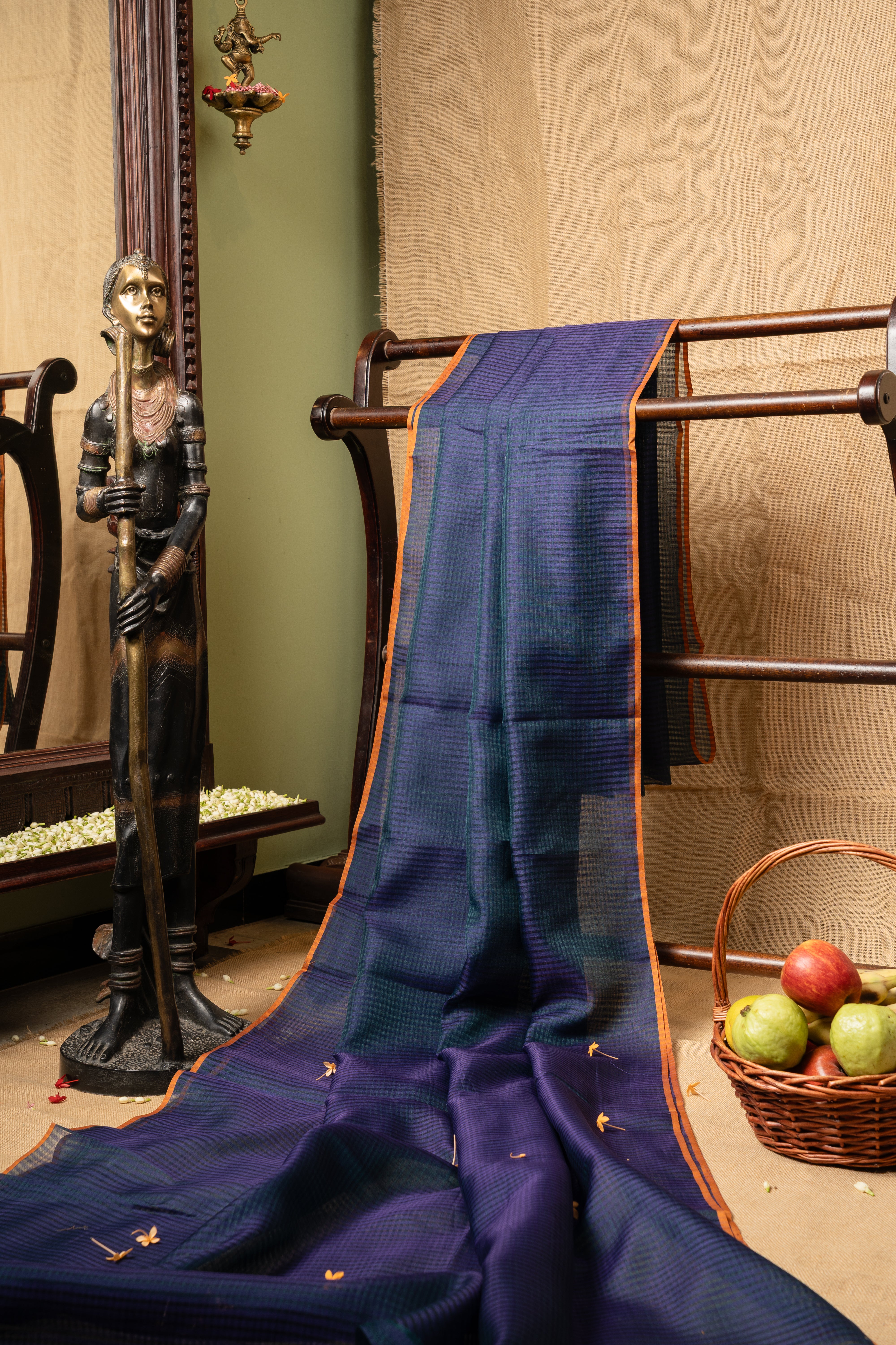 Organza Cascade - Navy Blue