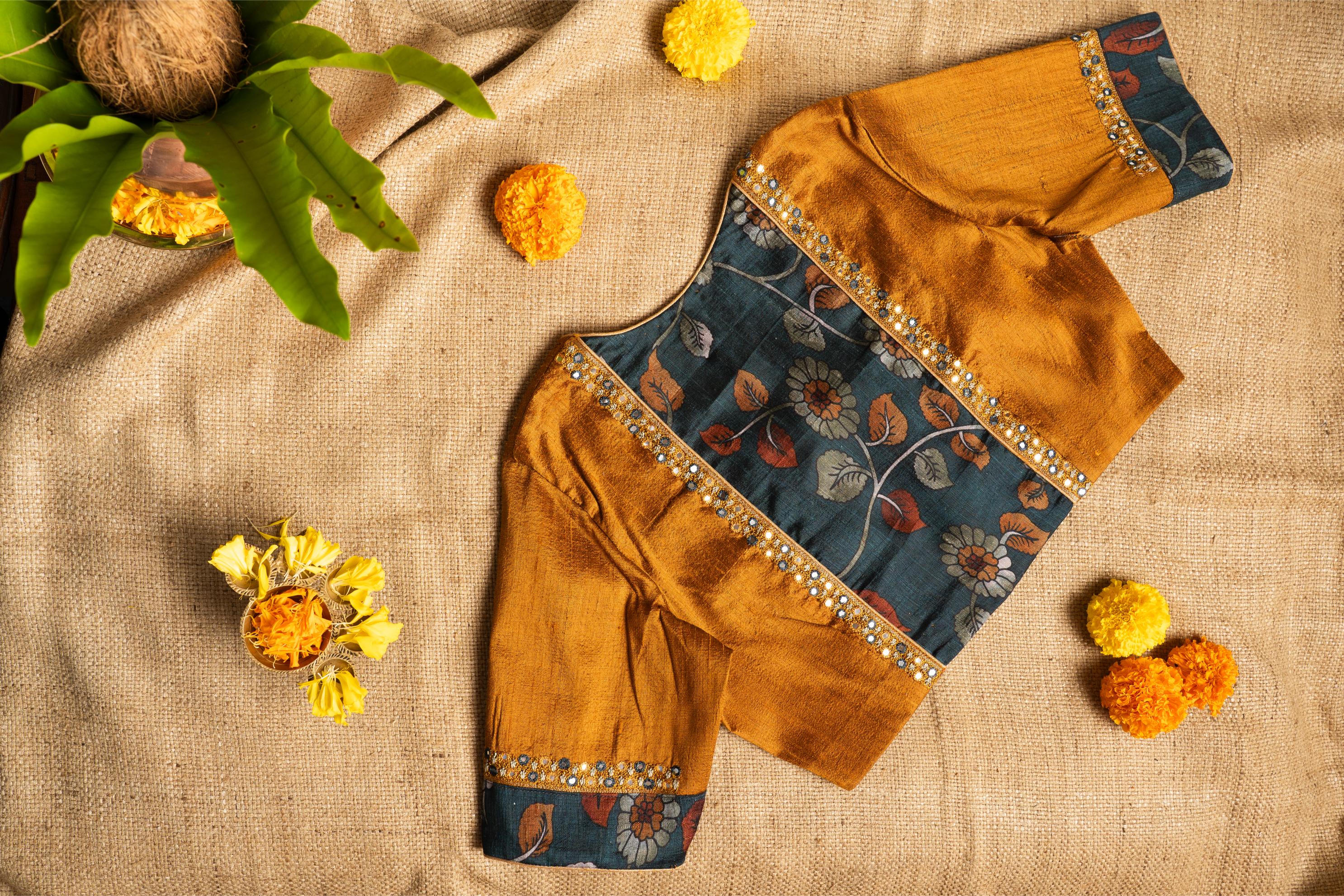 Oil Mustard Peacock Blue