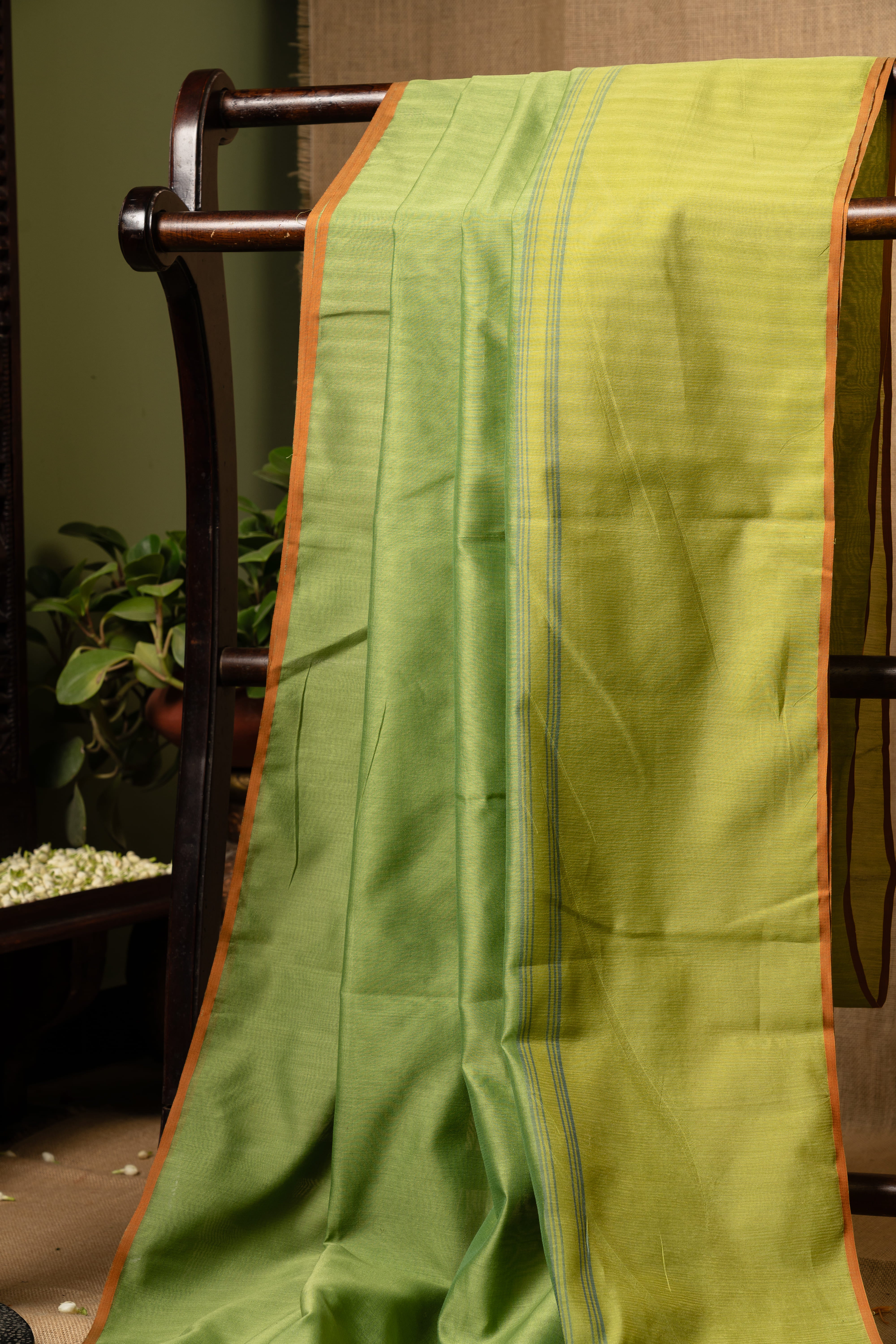Silk Chanderi - Moong Green