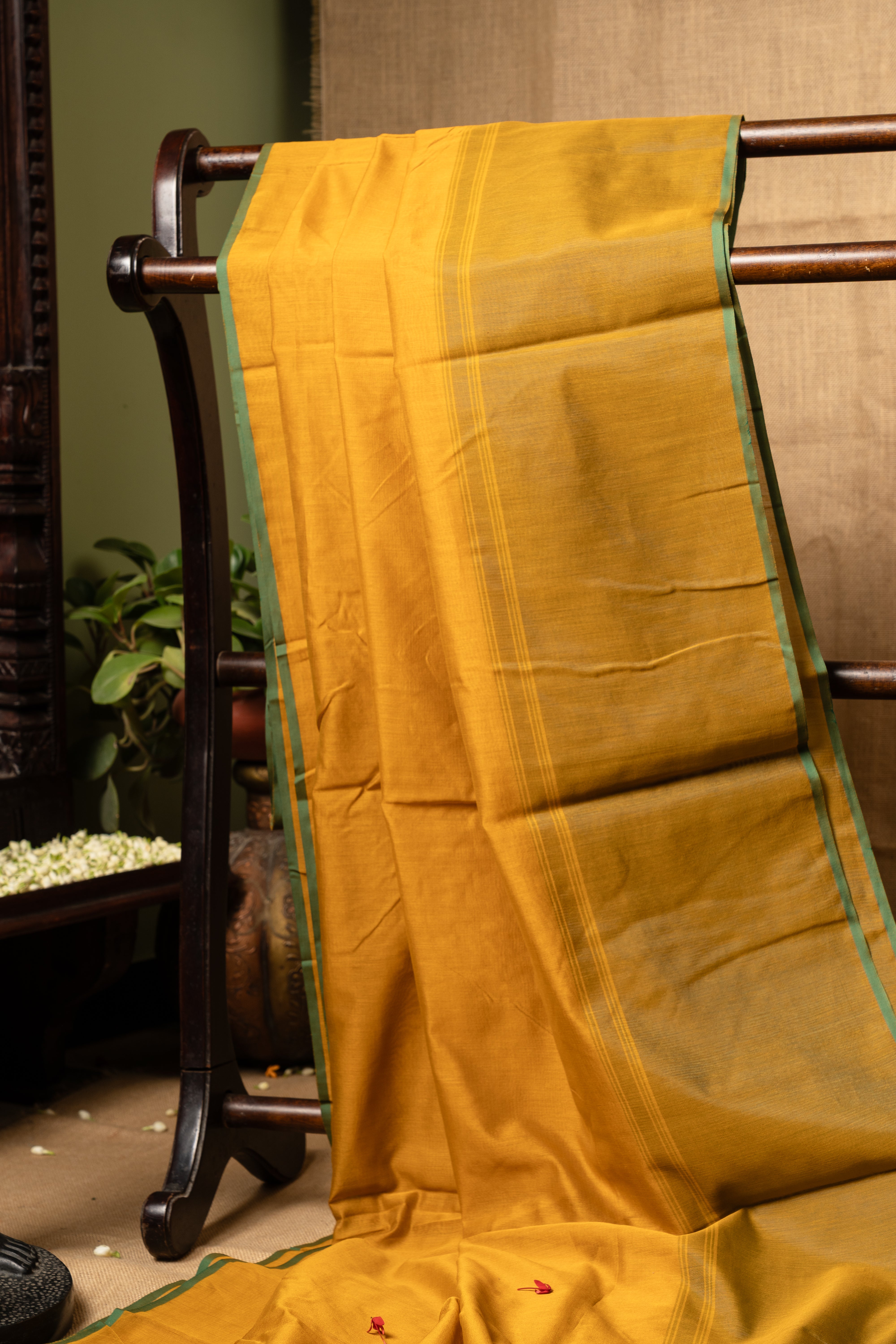 Silk Chanderi - Mustard Yellow