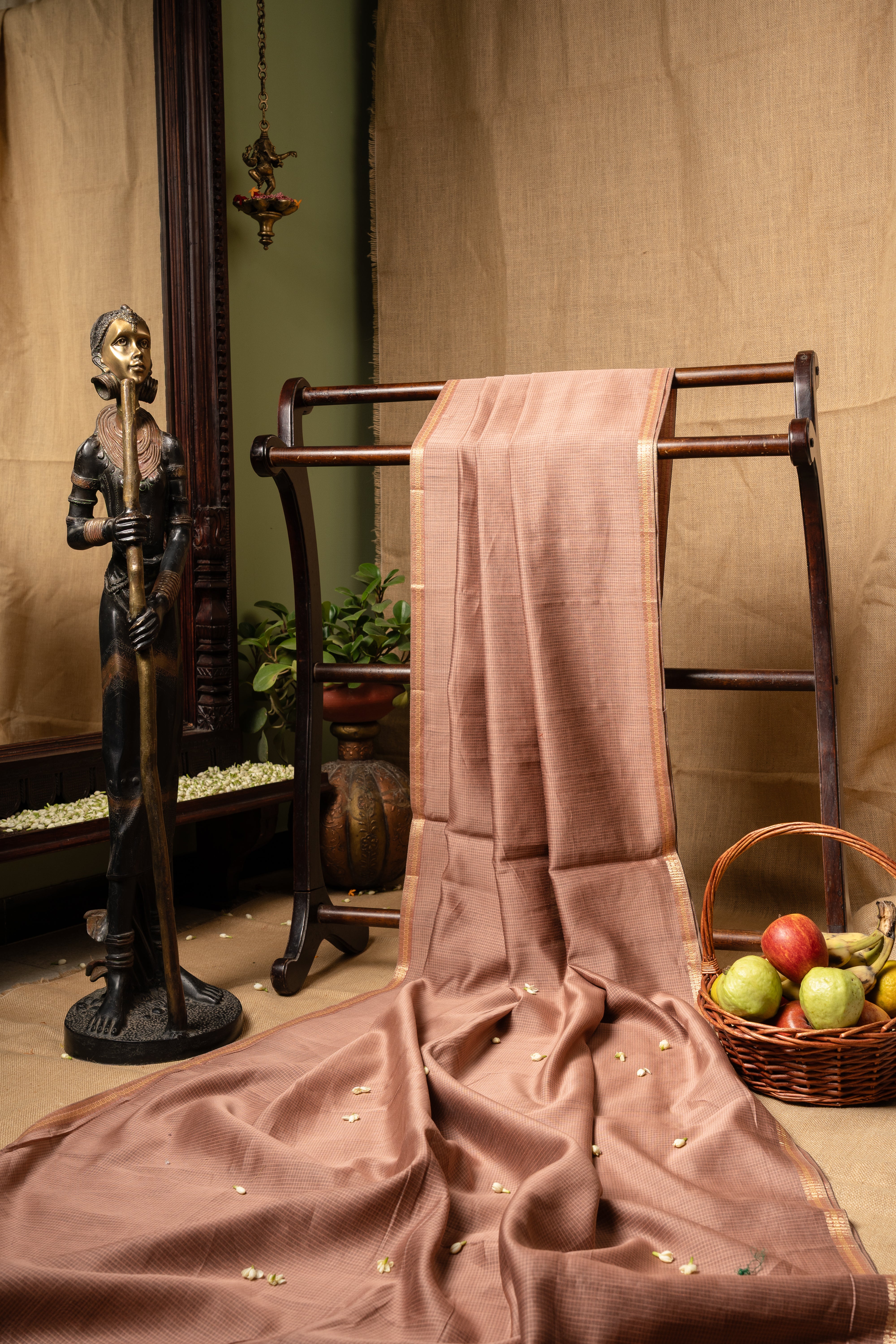 Silk Chanderi - Onion Peel