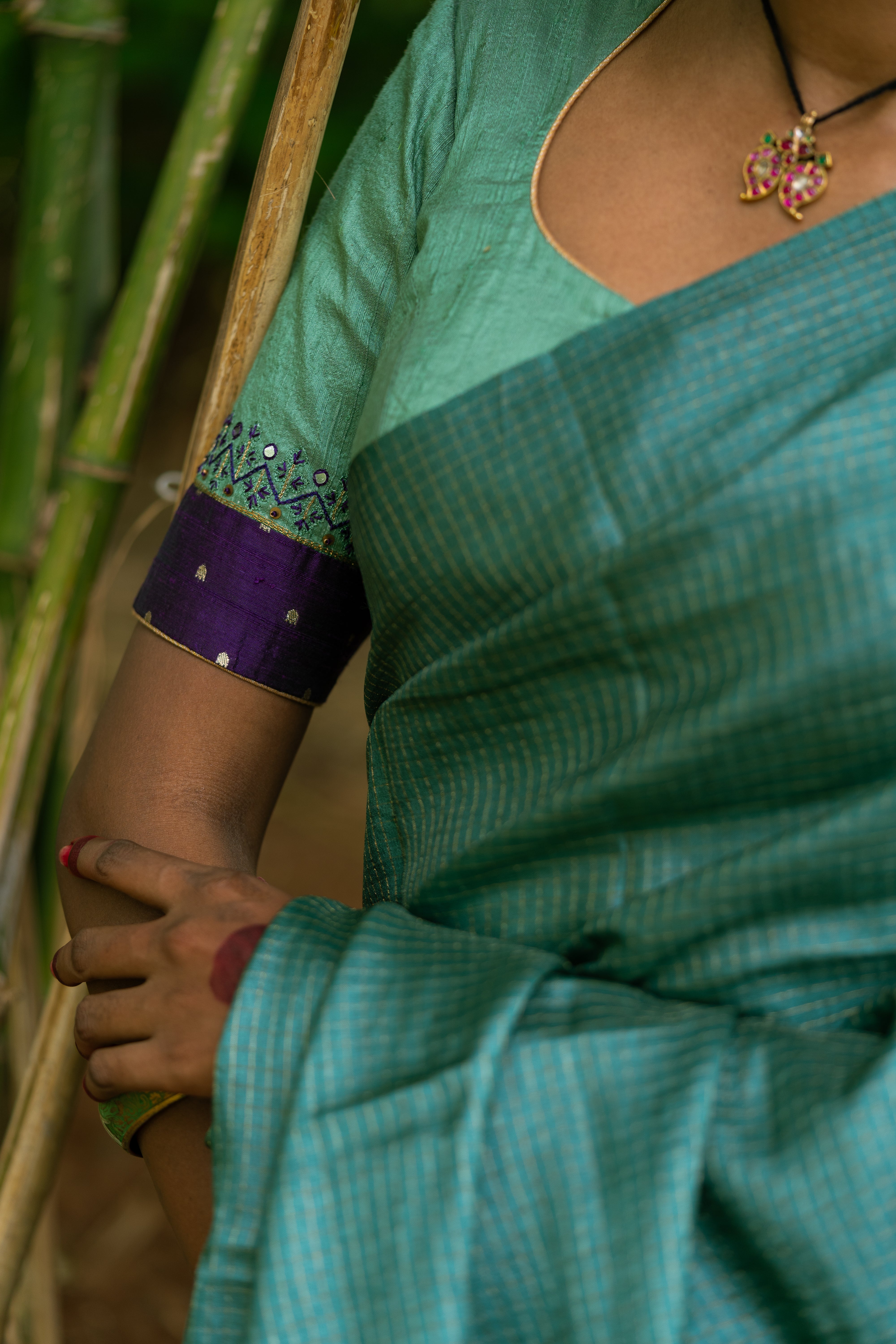 Sage Green Deep Violet