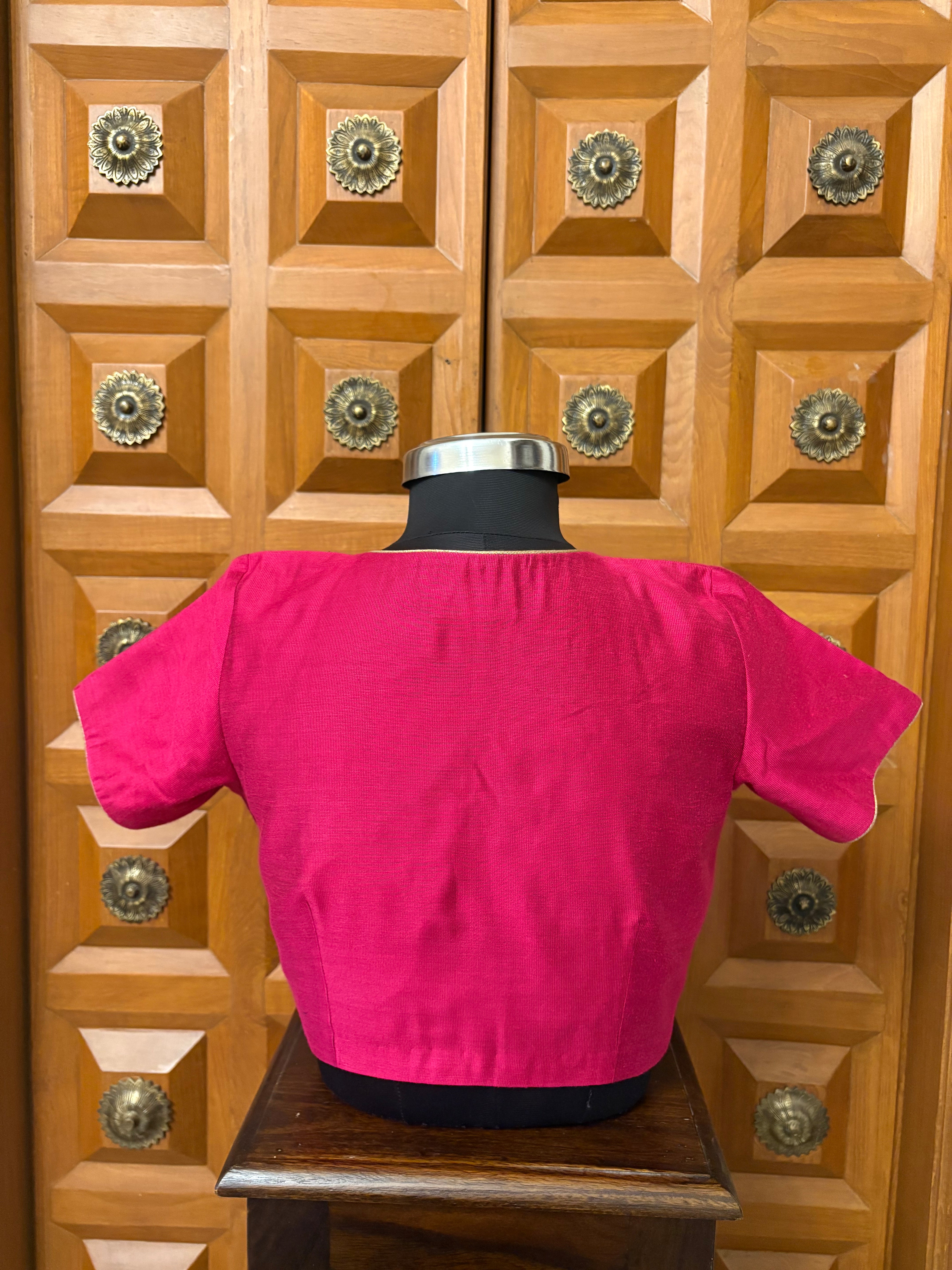 Solids Ethnic - 'V' Neck - Pink Garnet MS