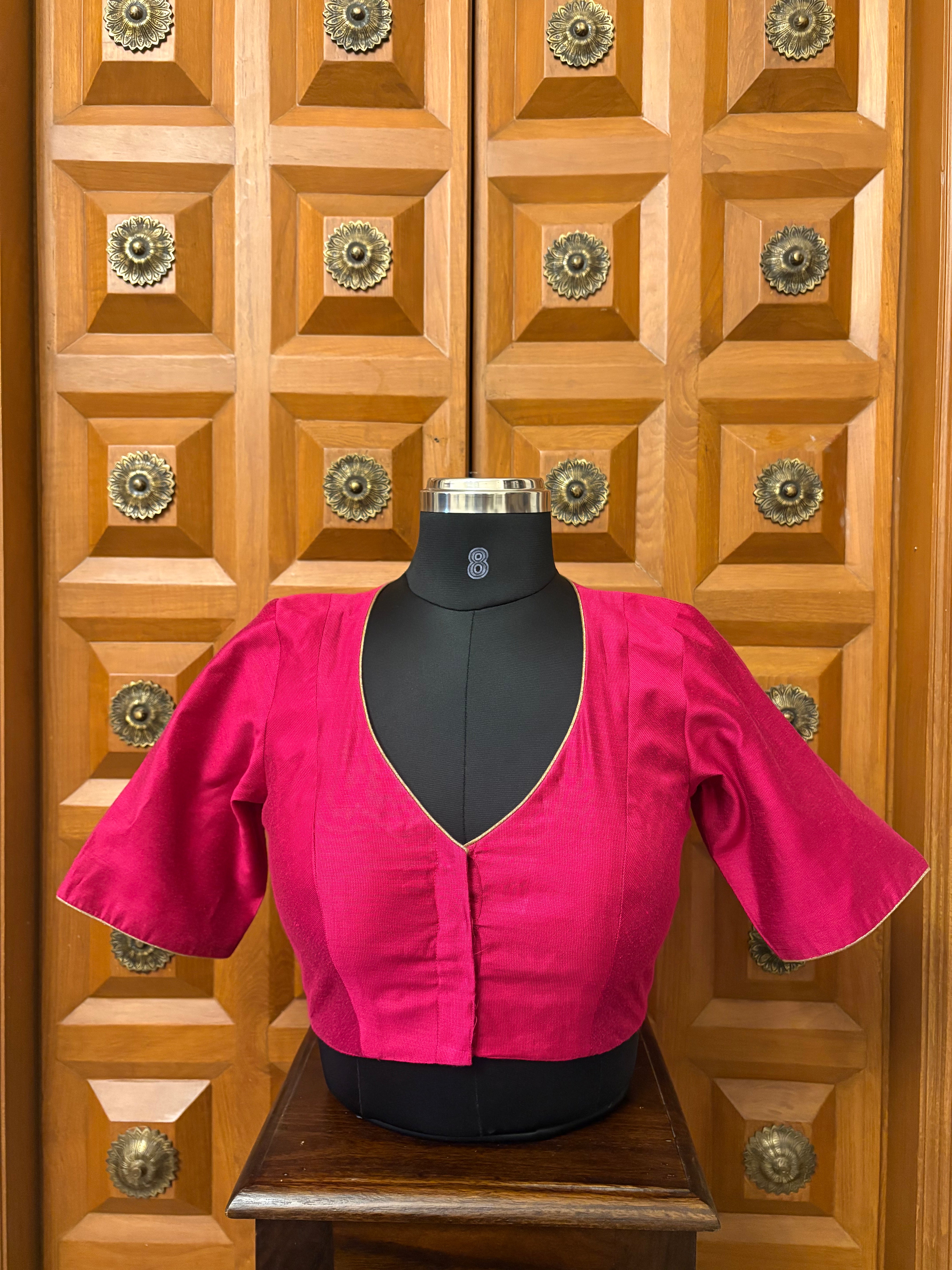 Solids Ethnic - 'V' Neck - Pink Garnet MS