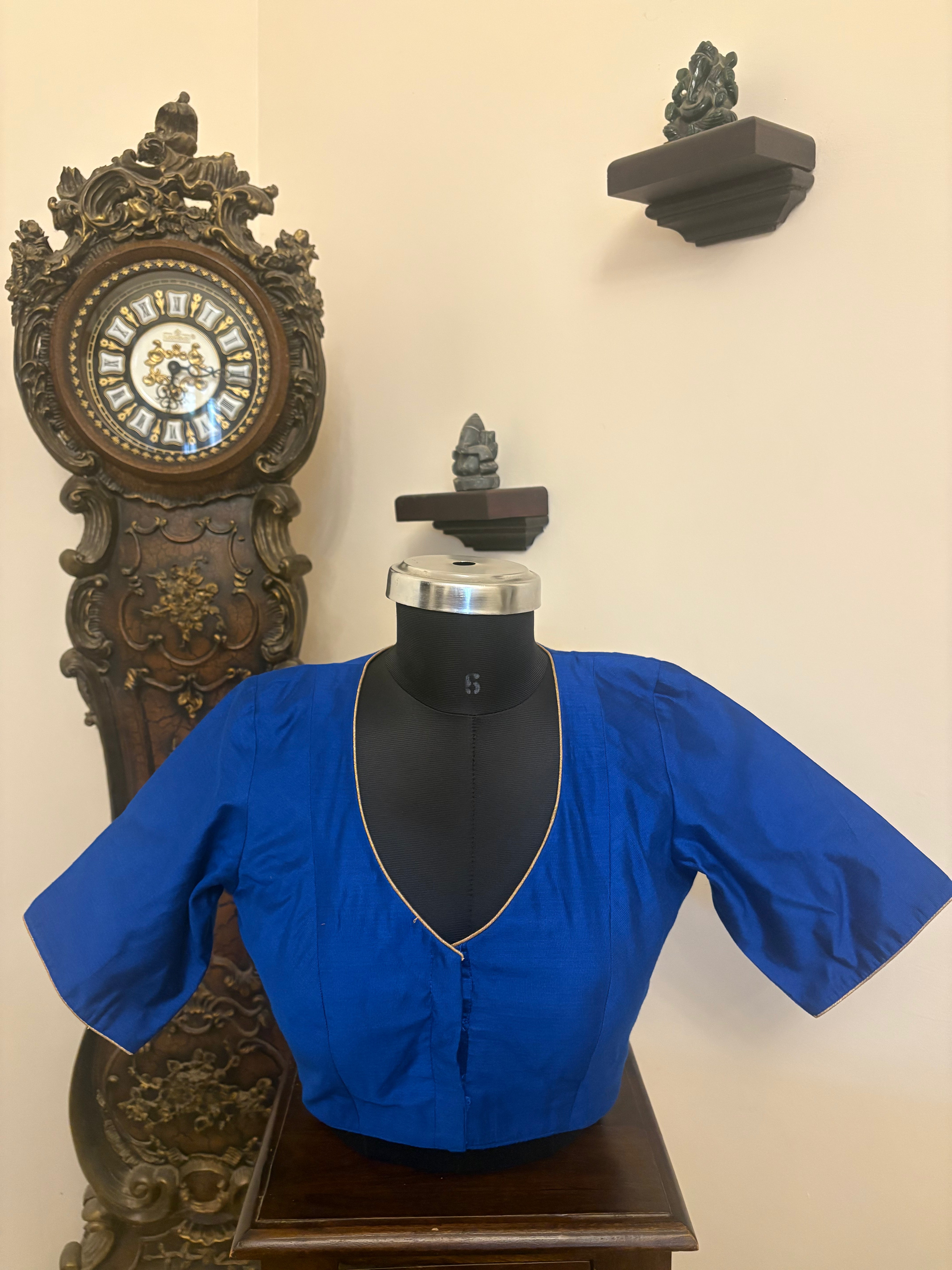 Solids Ethnic - 'V' Neck - Royal Blue ES