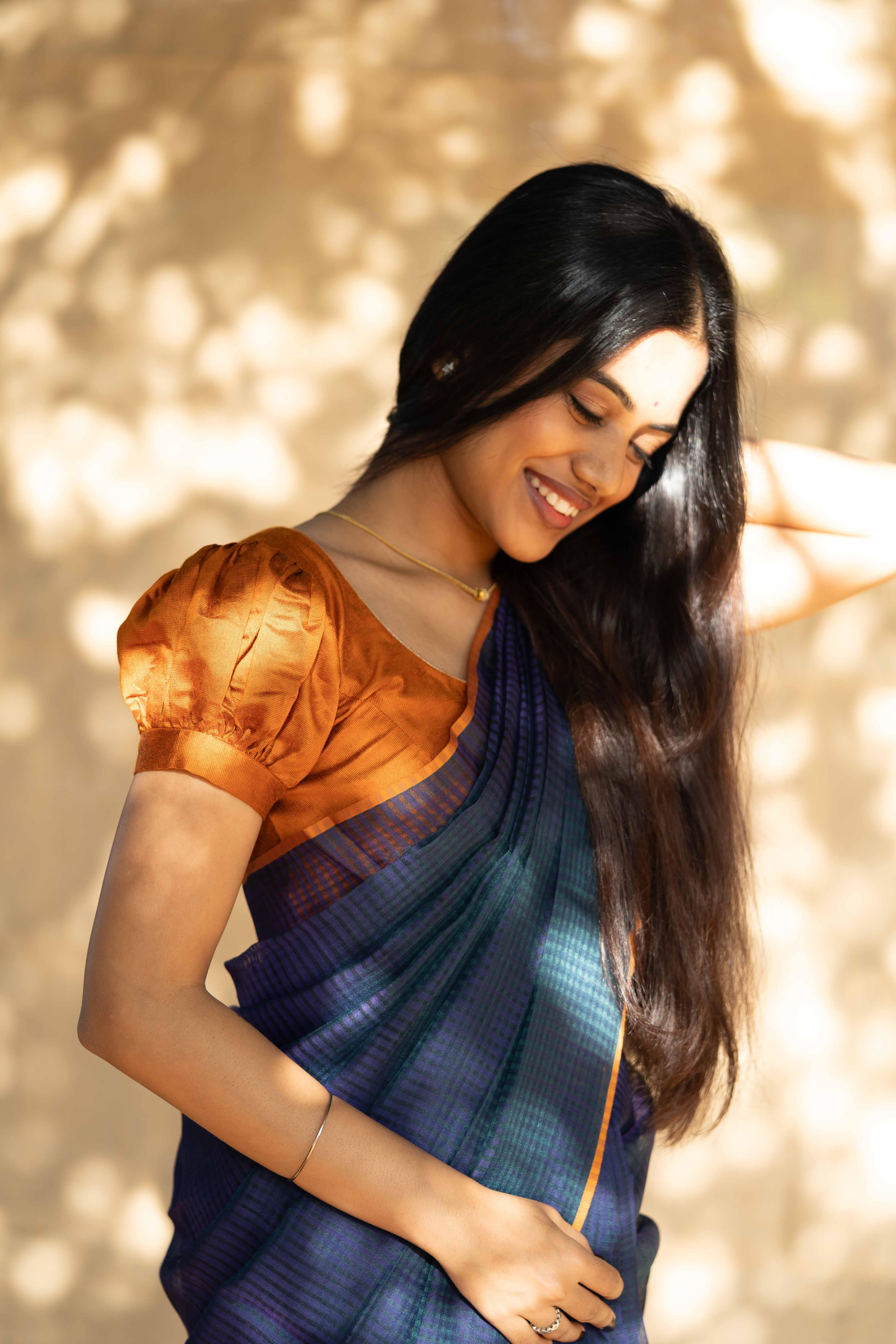 Organza Cascade - Navy Blue