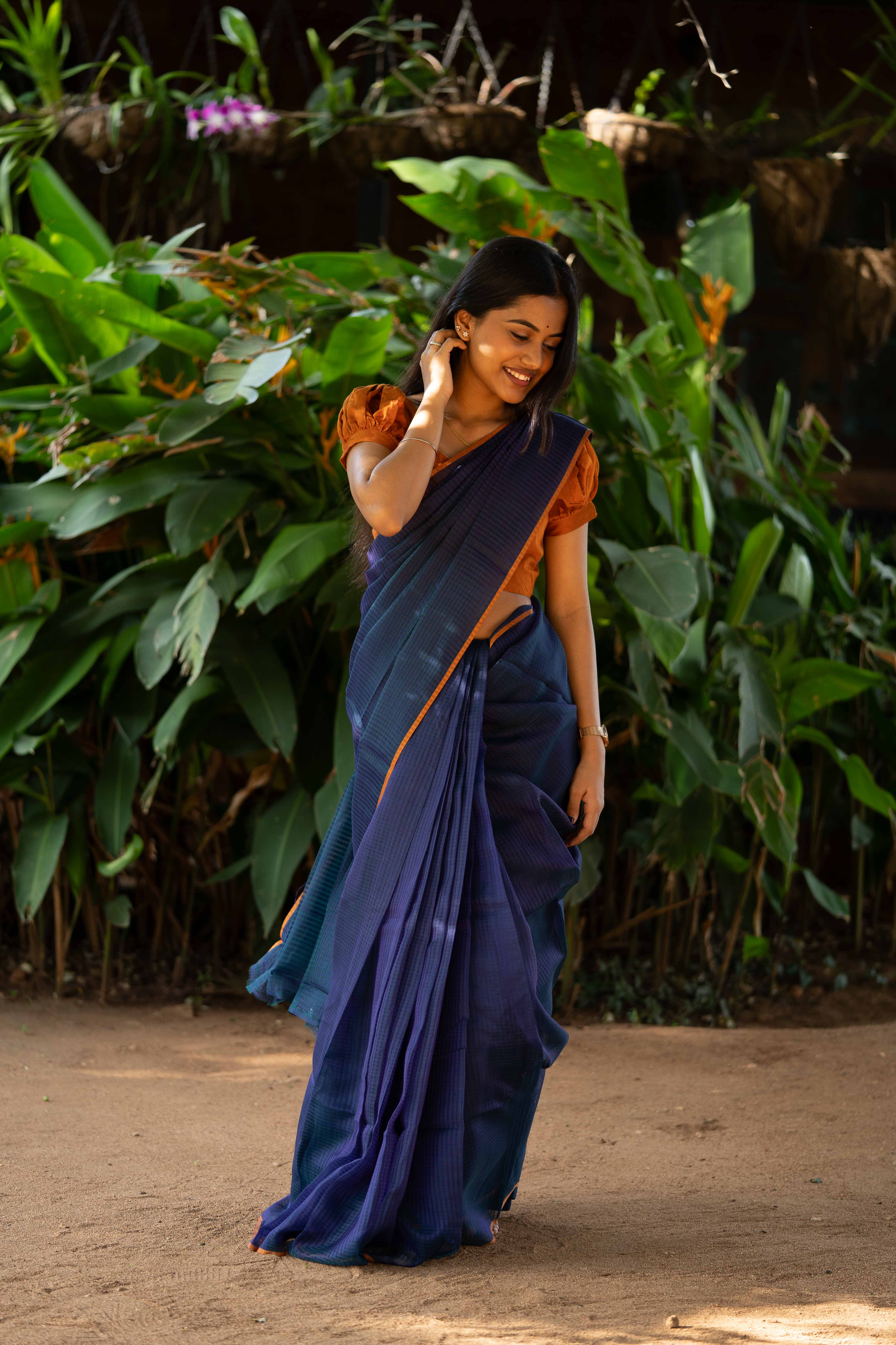 Organza Cascade - Navy Blue