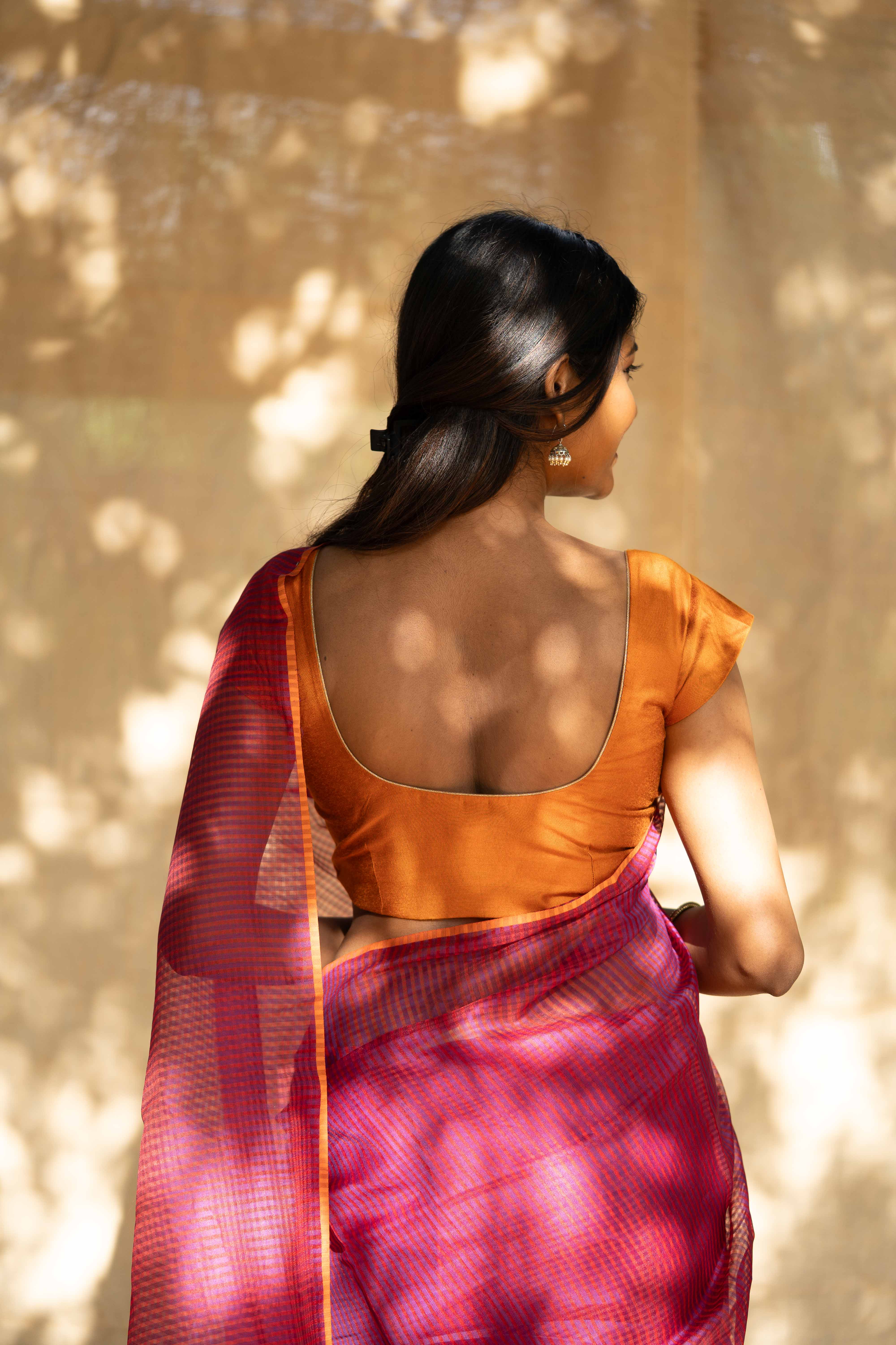 Silk Chanderi - Deep Maroon