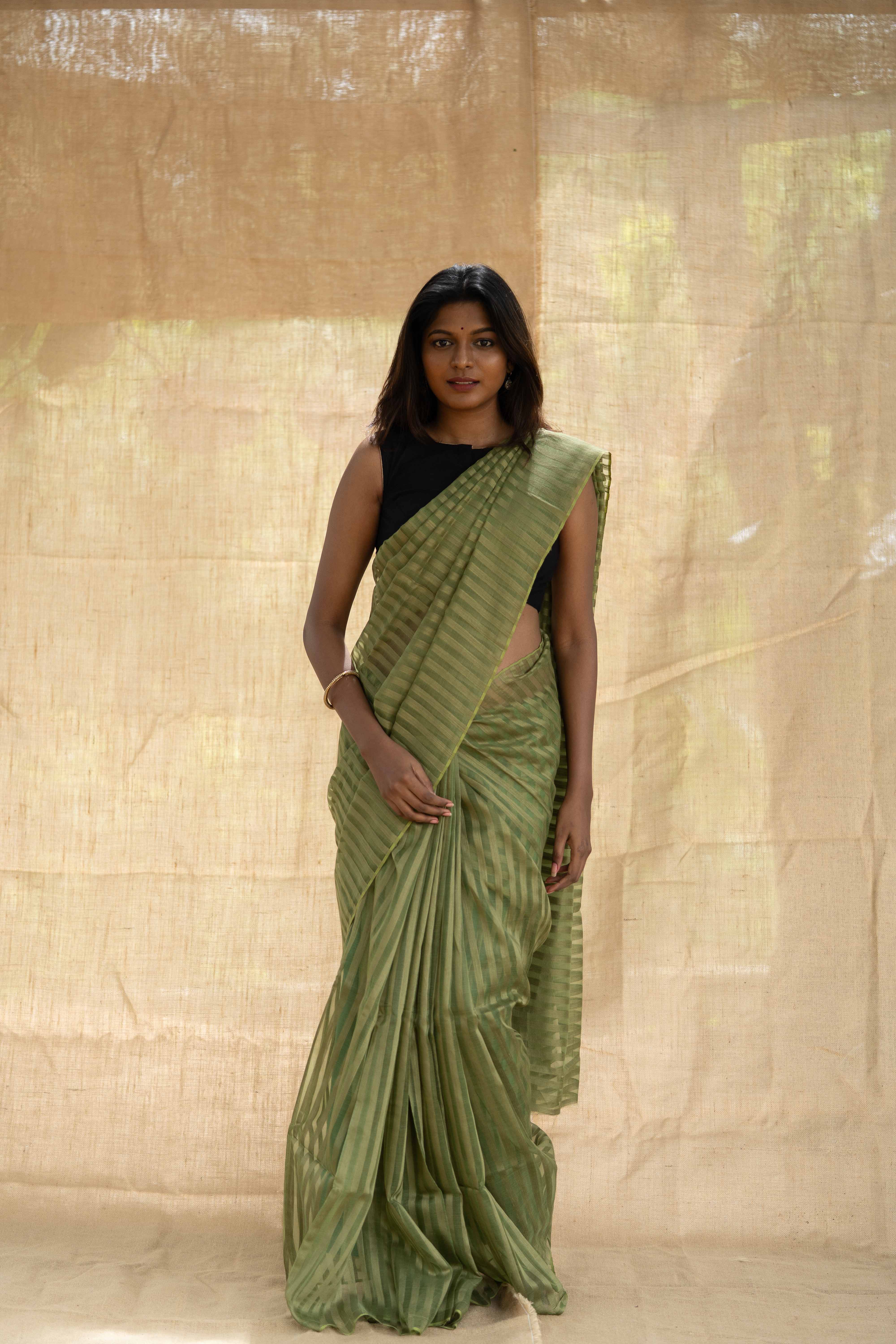 Organza Cascade - Sap Olive