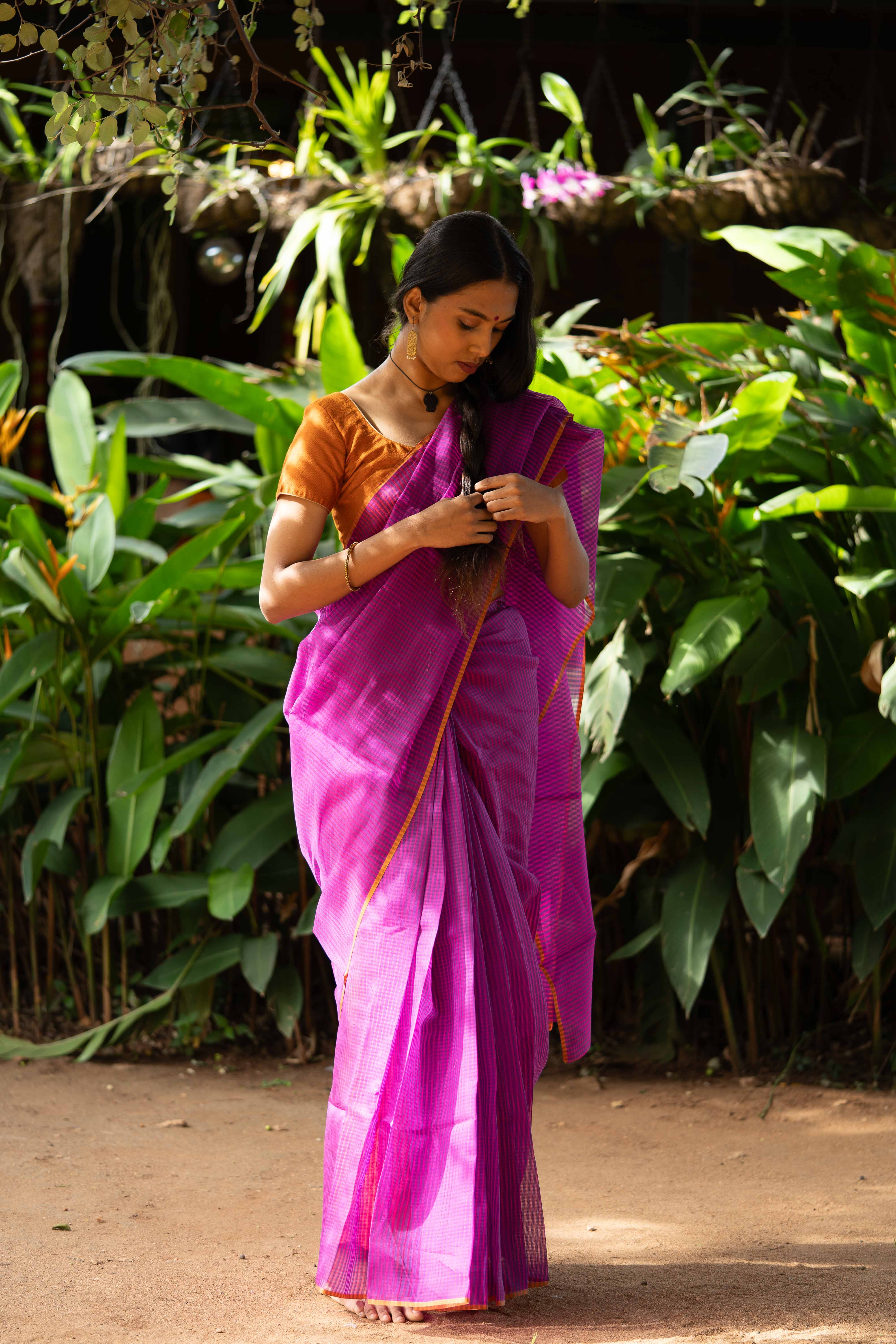 Organza Cascade - Magenta