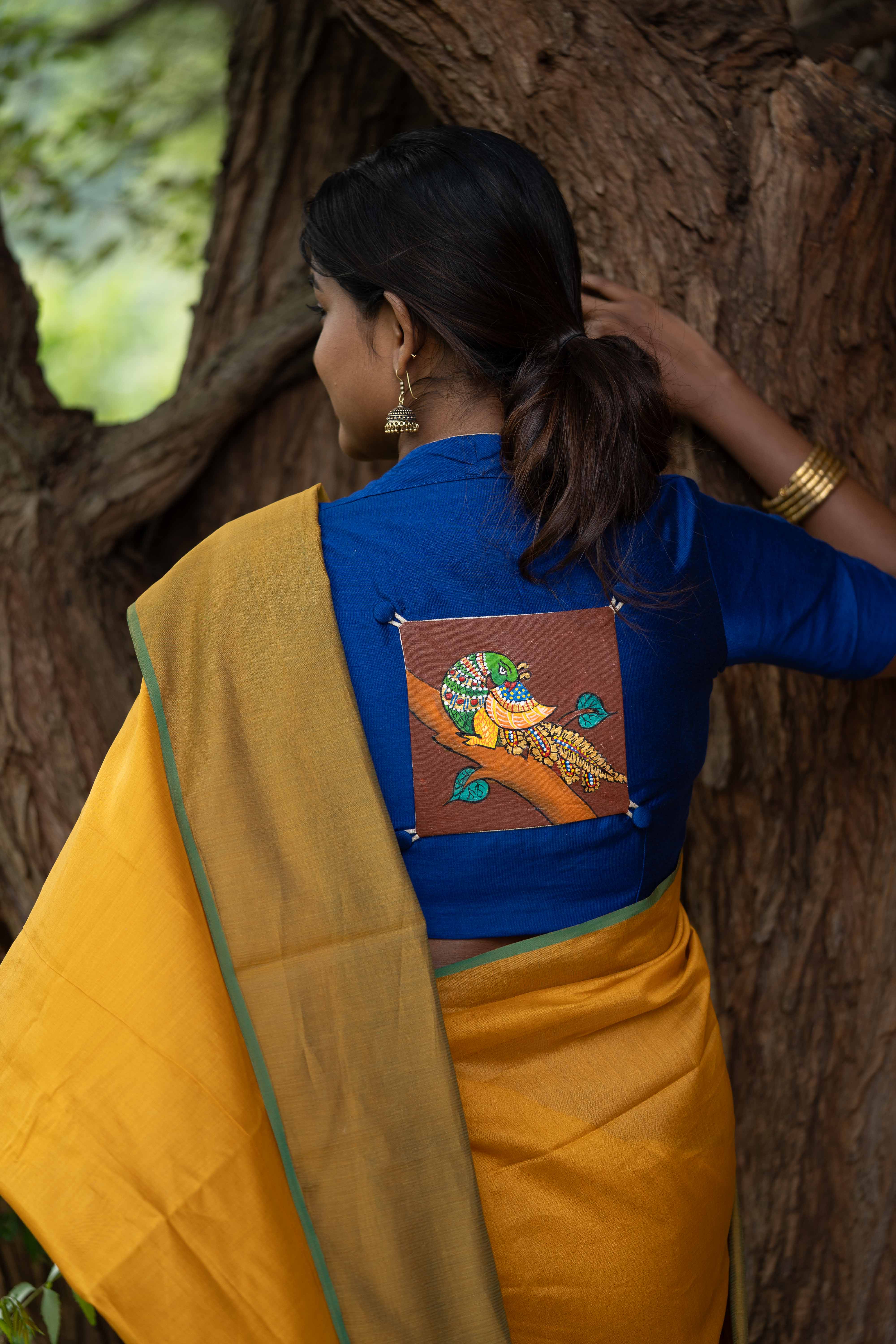 Silk Chanderi - Mustard Yellow