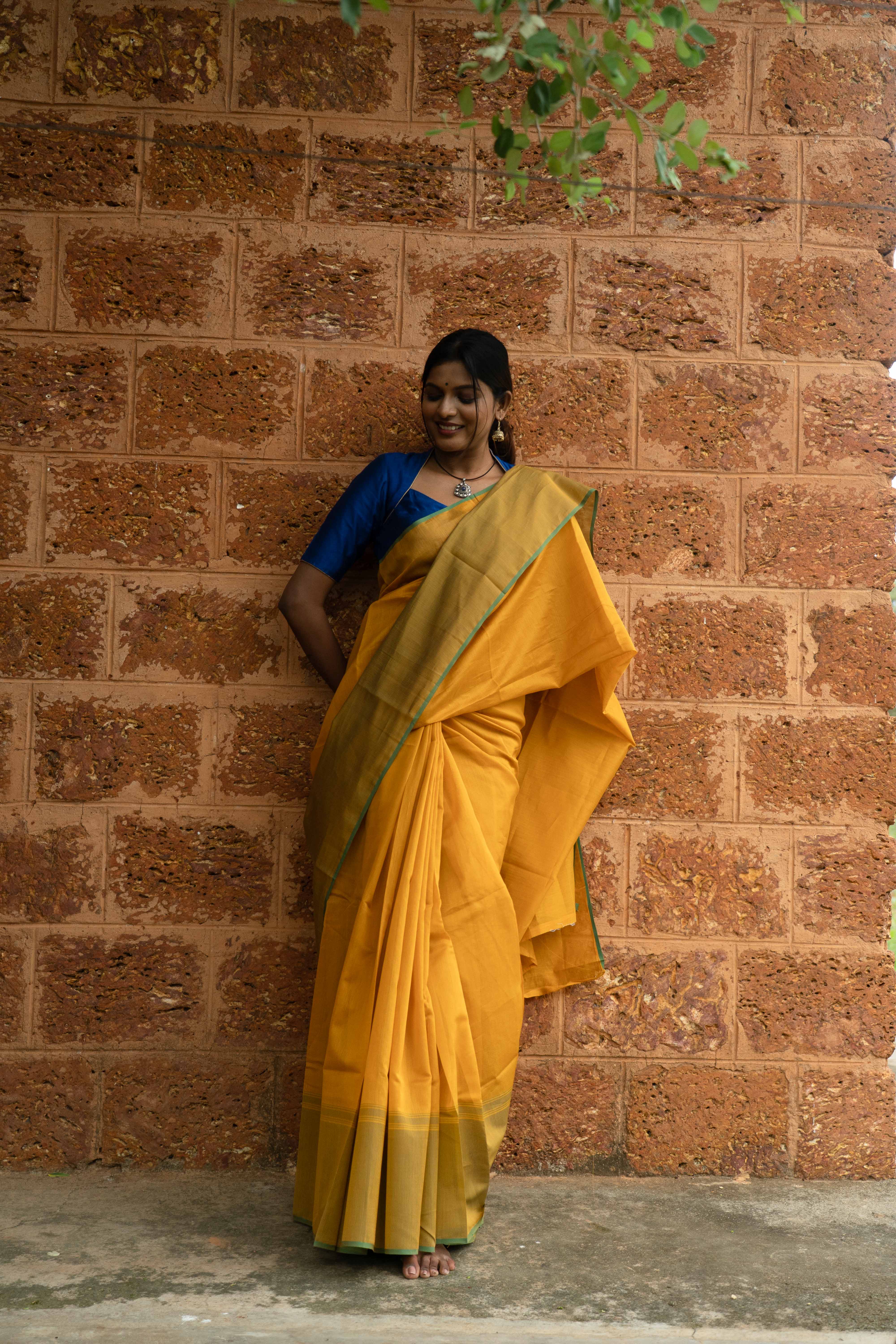 Silk Chanderi - Mustard Yellow