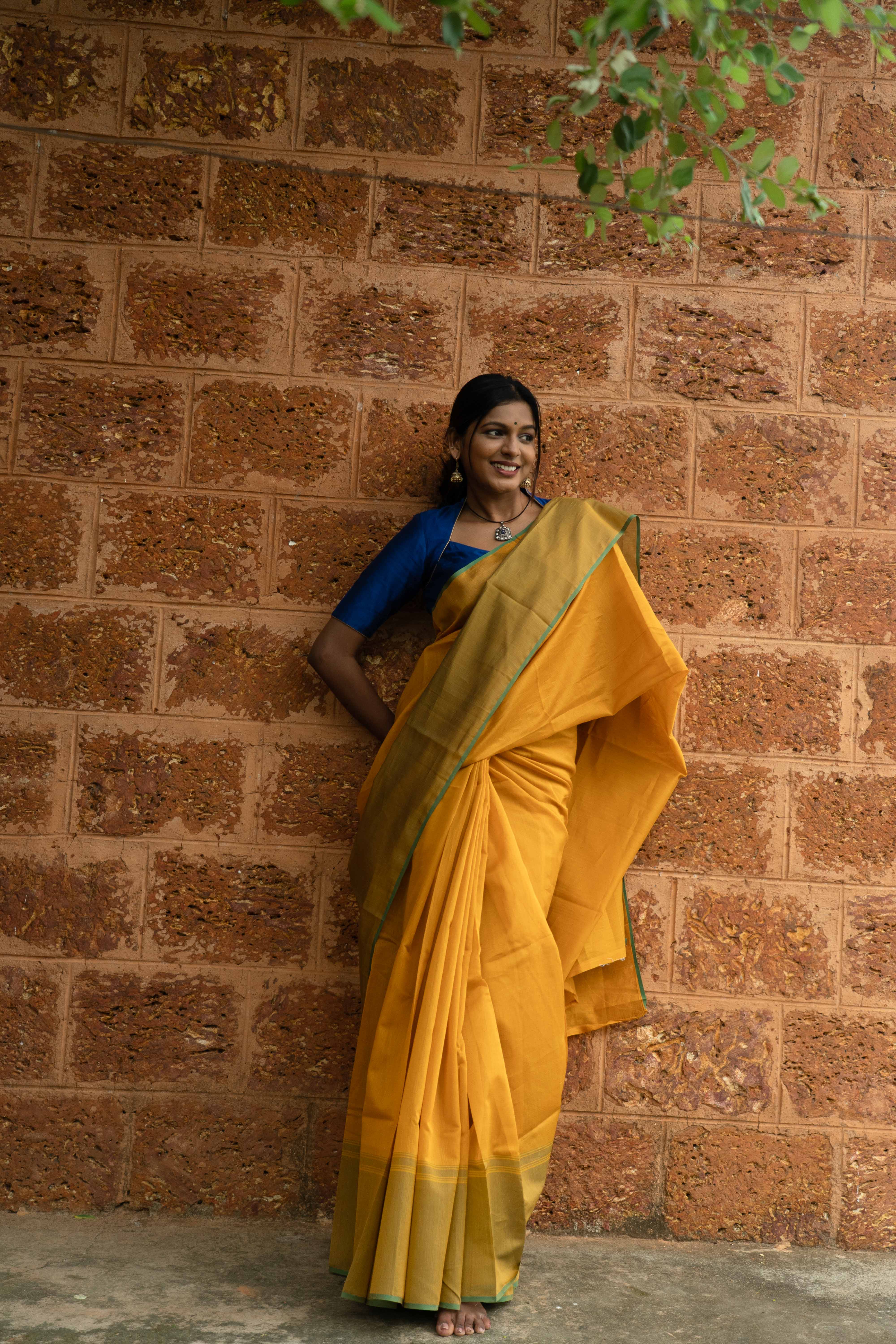 Silk Chanderi - Mustard Yellow